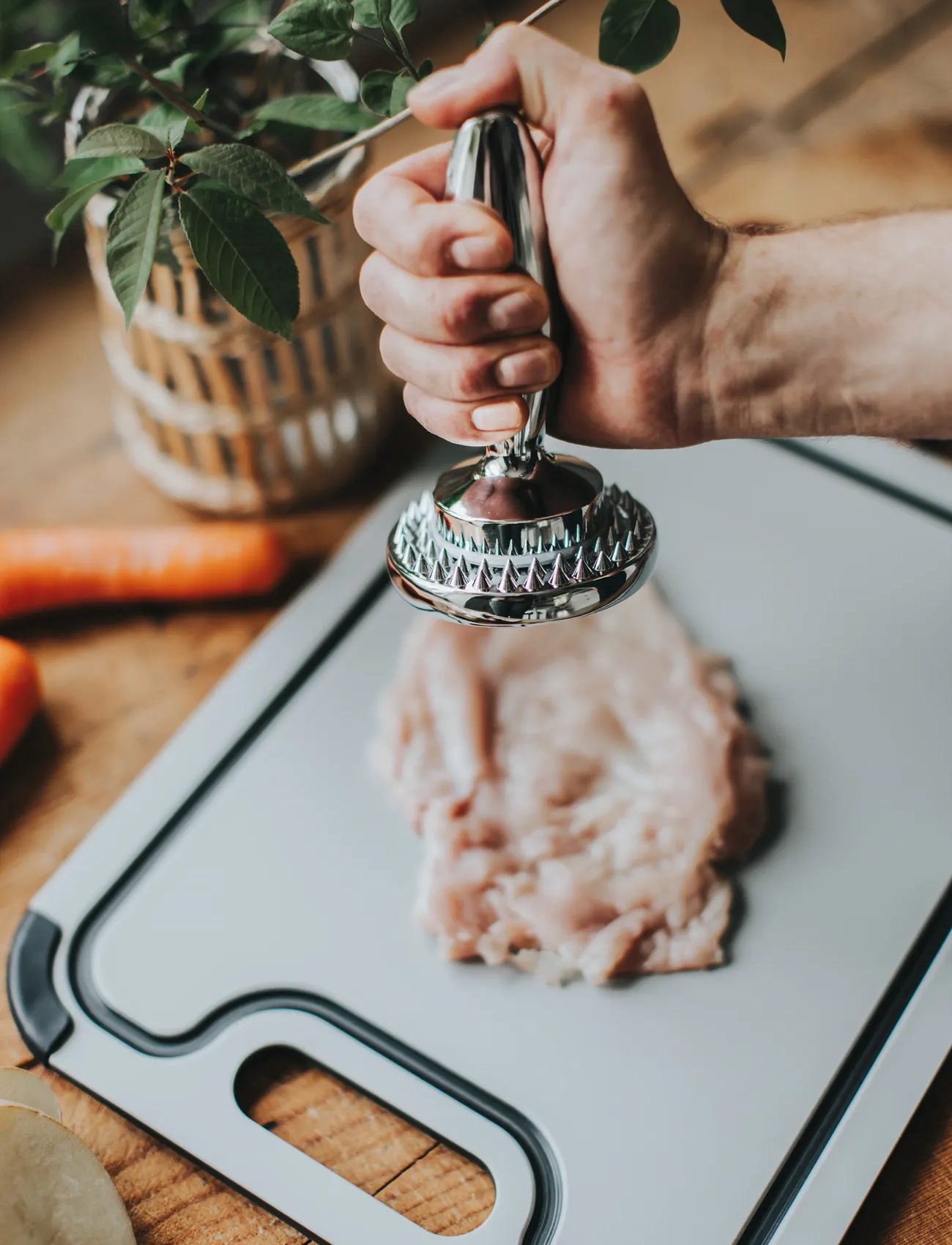 Dorre Birdie Meat Tenderizer Reversible, 14.5 cm, Silver, Kværne > Kødhakkere, Unisex