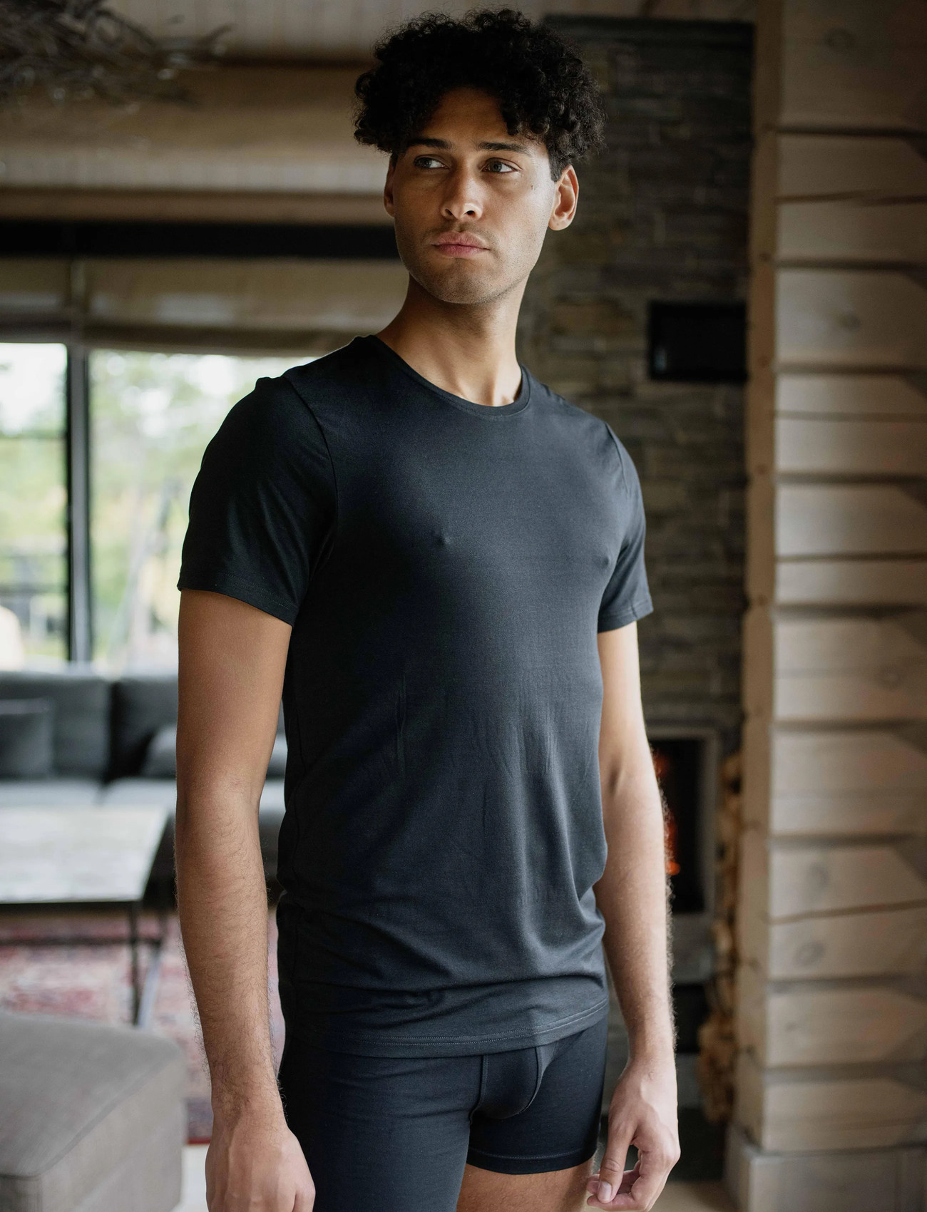 Dovre Dovre T-Shirt 2-Pack, M, Black, T-Shirts > Kortærmede, Herre