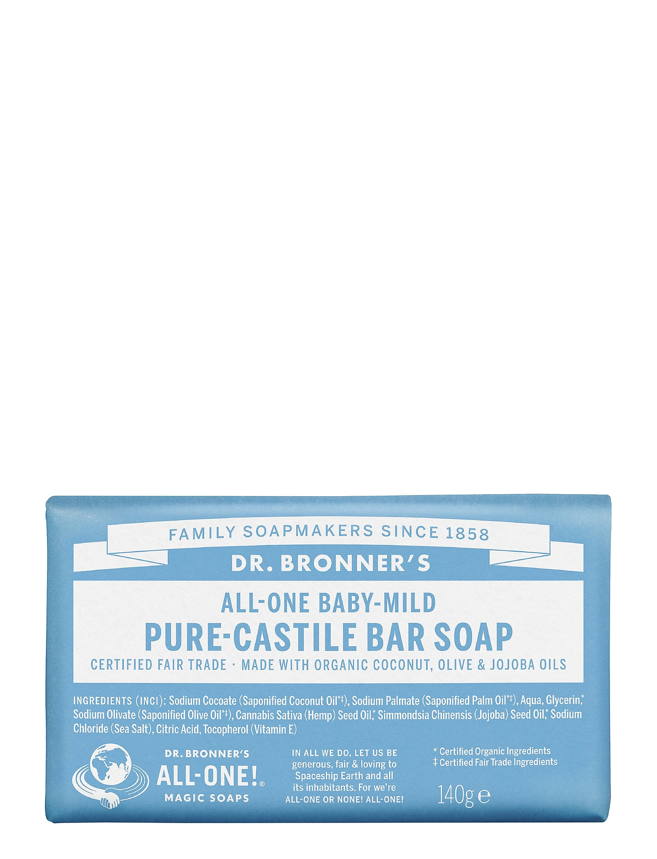 Pure-Castile Bar Soap Baby-Mild  Beauty Women Home Hand Soap Soap Bars Nude Dr. Bronner’s