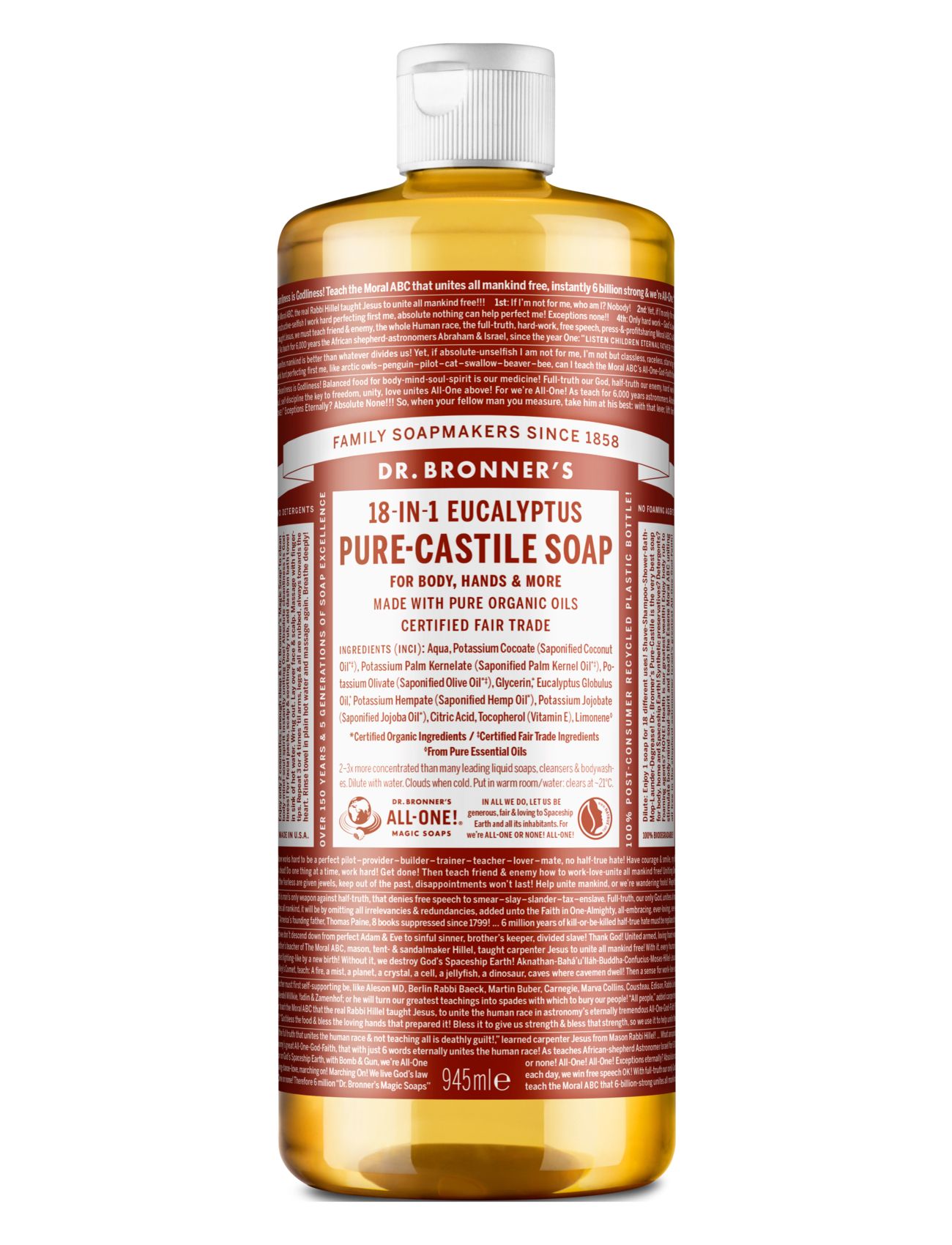 Dr. Bronner’s Pure Castile Liquid Soap Eucalyptus Nude