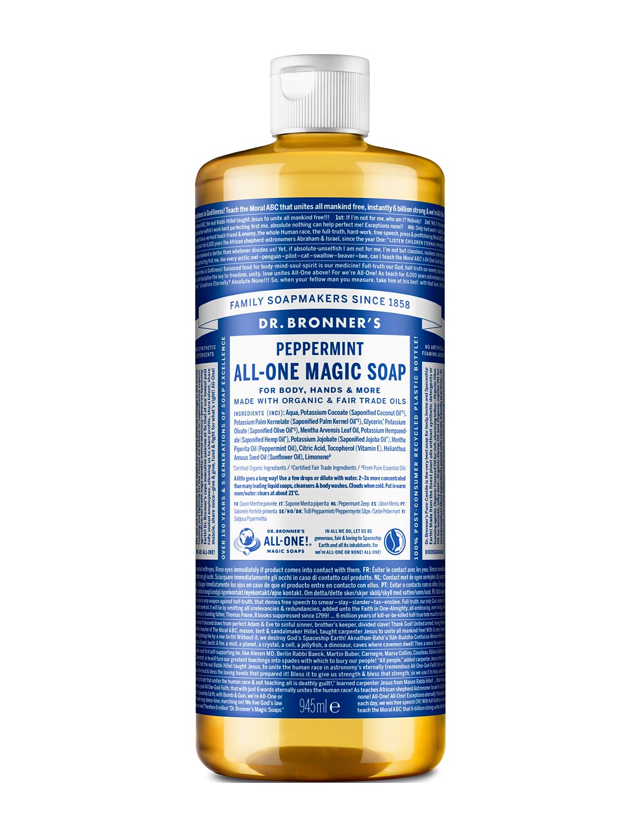 Dr. Bronner’s Pure Castile Liquid Soap Peppermint Nude