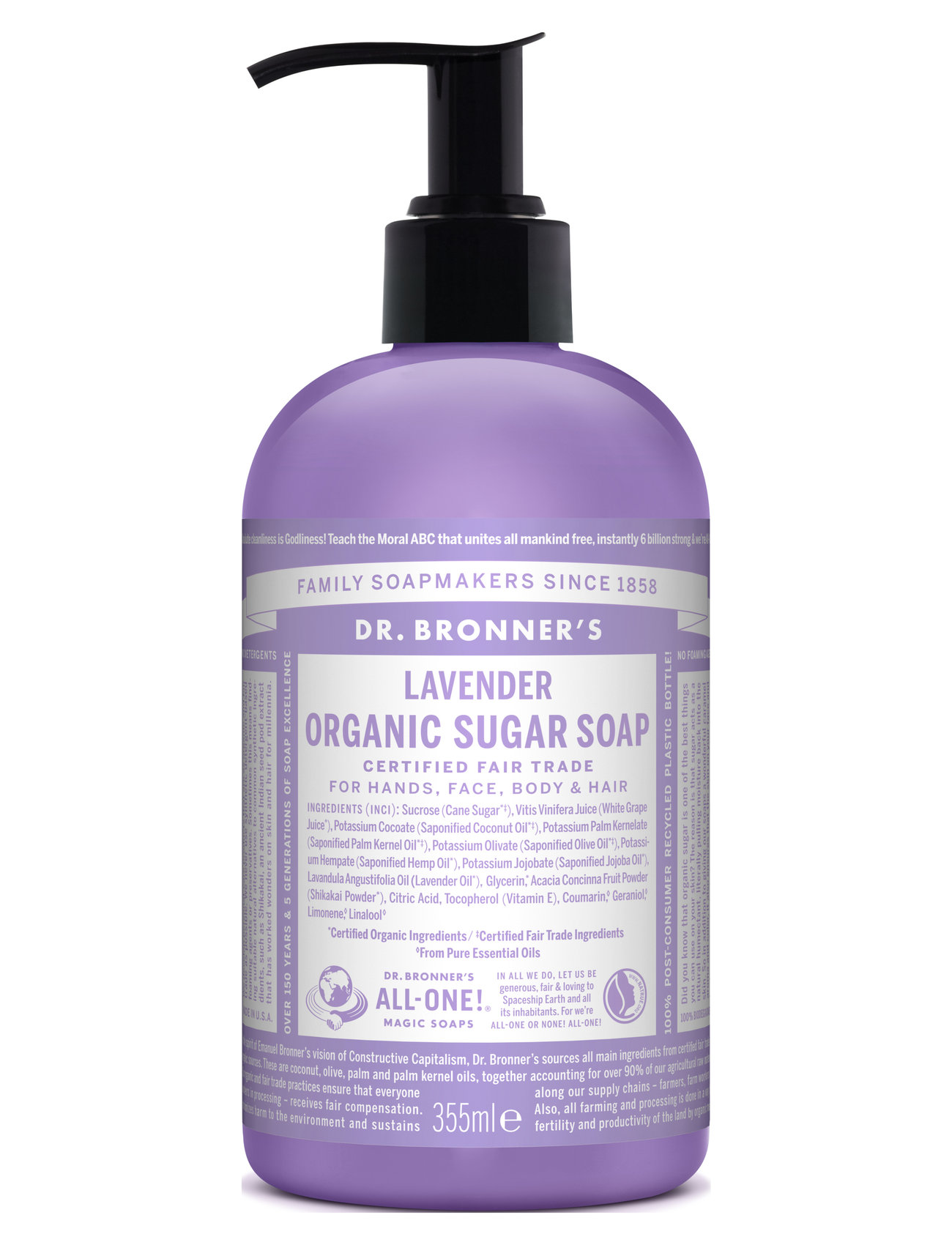 Sugar Soap Lavender Beauty Women Skin Care Body Nude Dr. Bronner’s