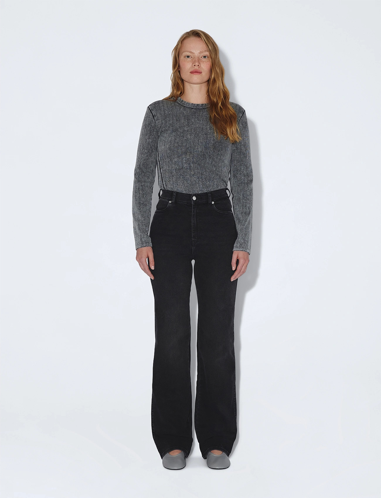 Dr Denim Moxy High Straight, S x 32, Grey, Jeans > Lige-Almindelige, Dame