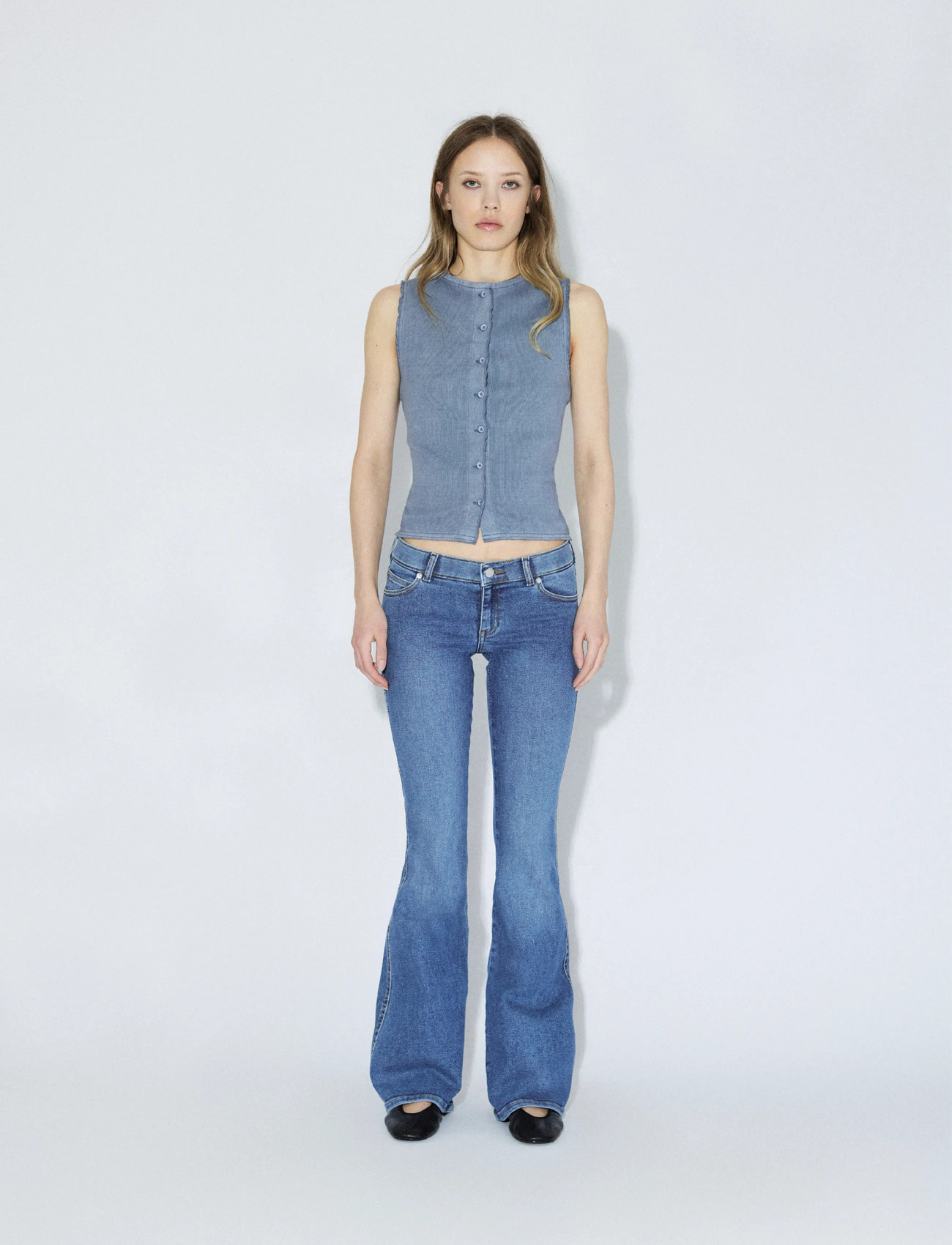 Dr Denim Kily Low Bootcut, XS x 34, Blue, Jeans > Boot Cut, Dame