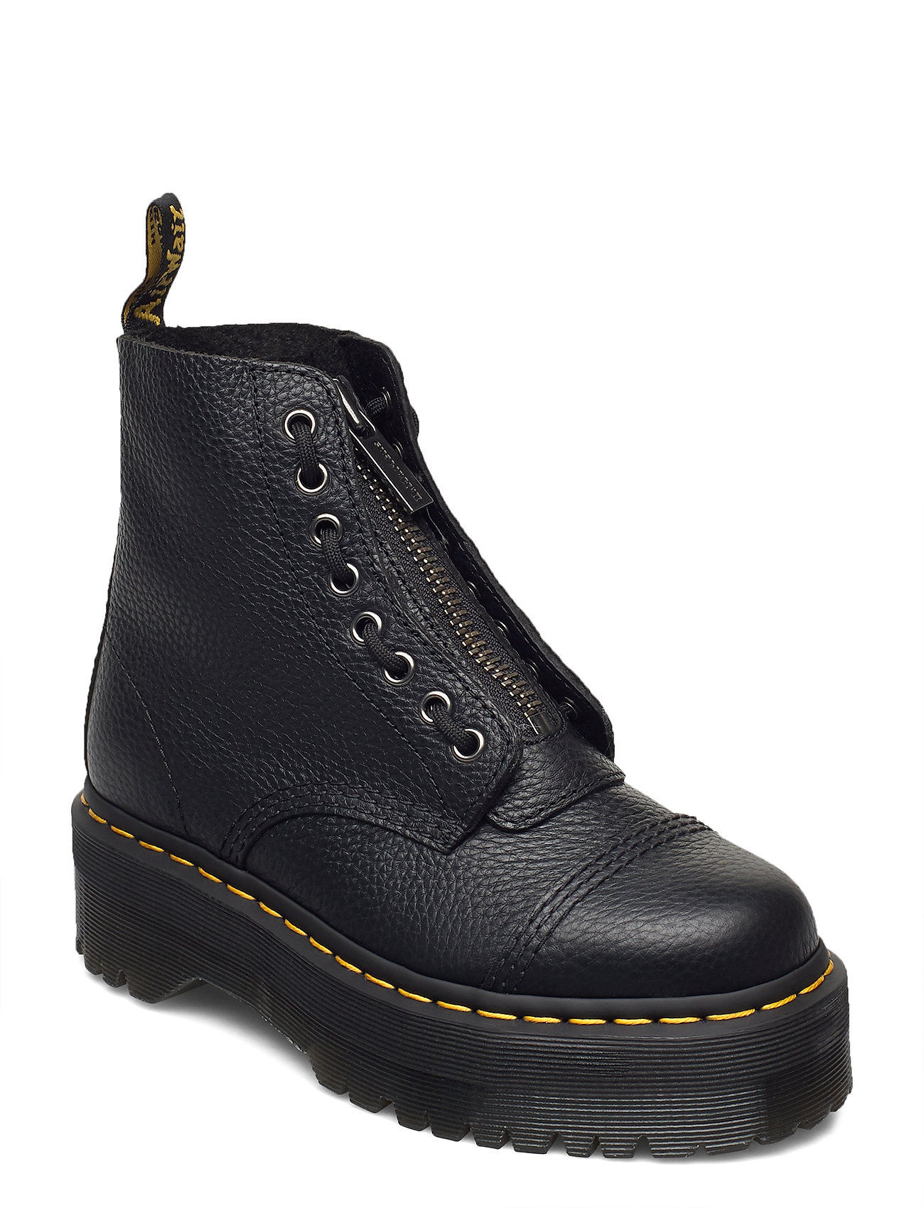 Sinclair Black Milled Nappa Shoes Boots Ankle Boots Ankle Boot - Flat Musta Dr. Martens
