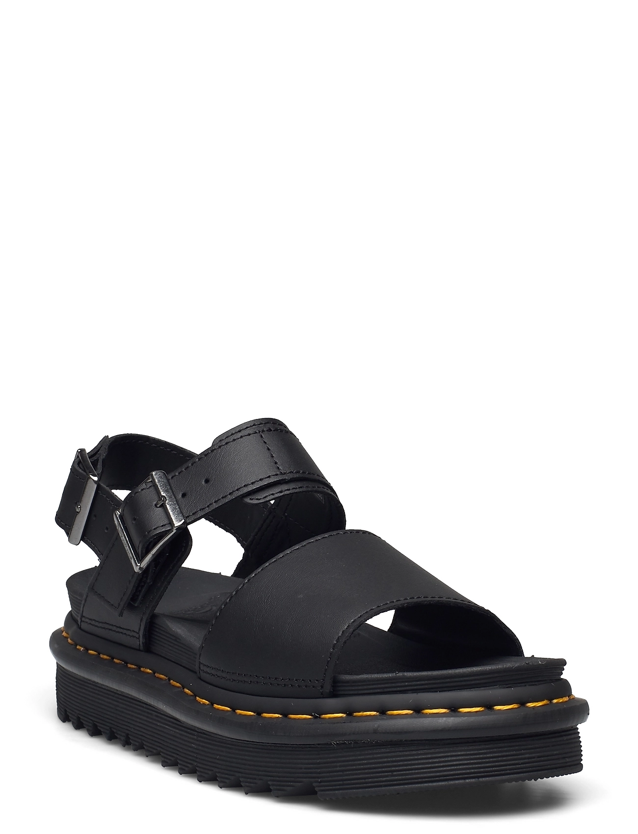 Voss Black Hydro Leather Shoes Summer Shoes Platform Sandals Black Dr. Martens