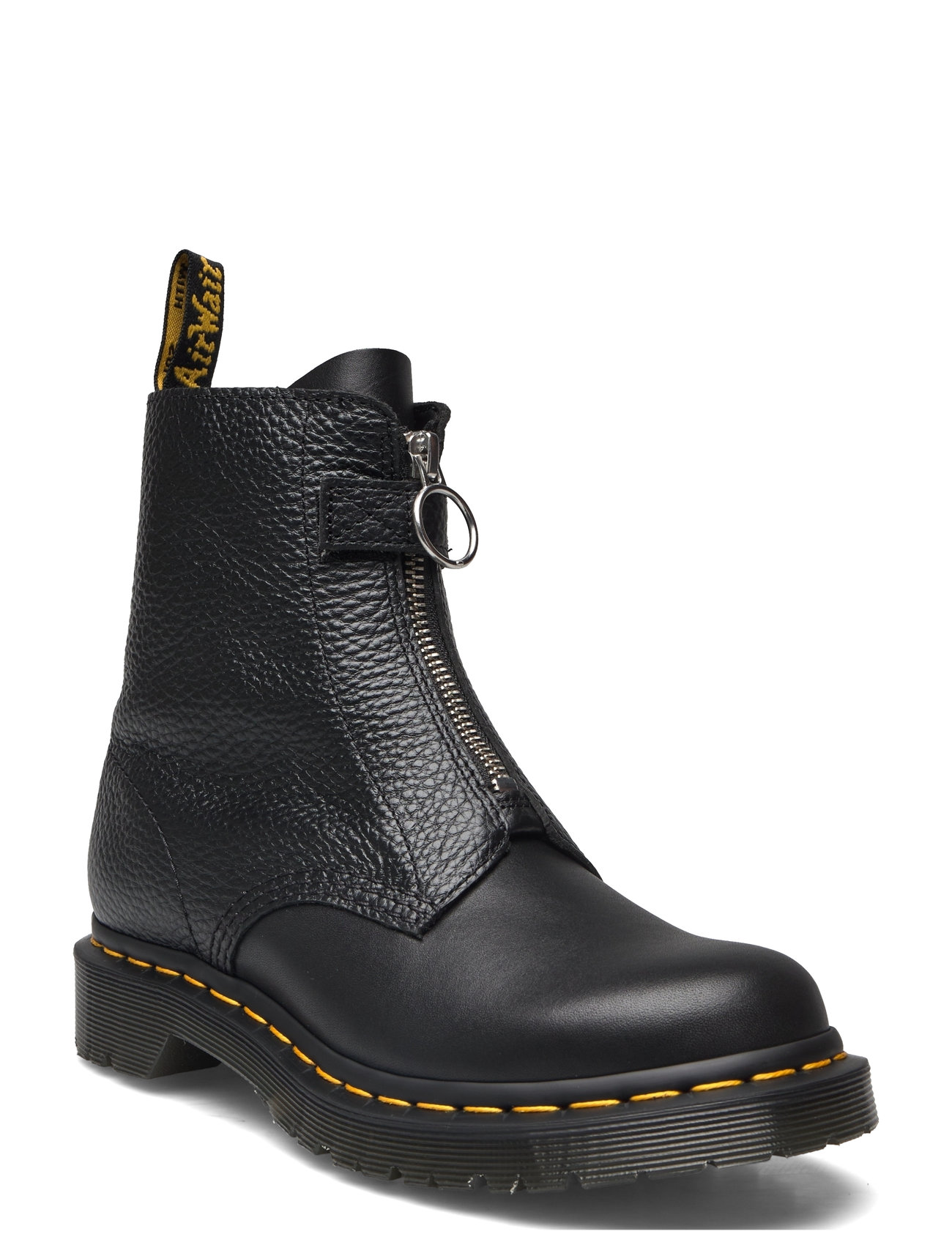 1460 Pascal Frnt Zip Black Wanama+Milled Nappa Shoes Boots Ankle Boots Ankle Boots Flat Heel Black Dr. Martens