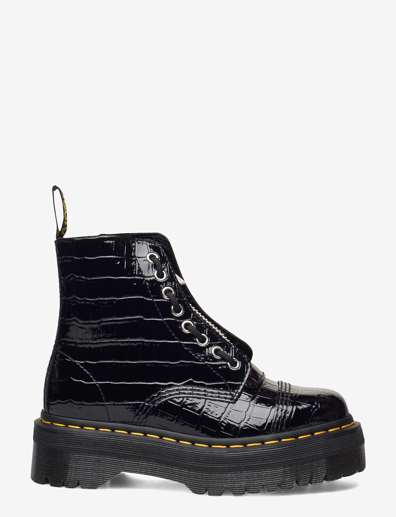 dr martens womens sinclair patent lamper croc zipper bootie