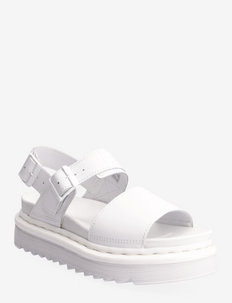 Voss Mono White Hydro Leather - flat sandals - white