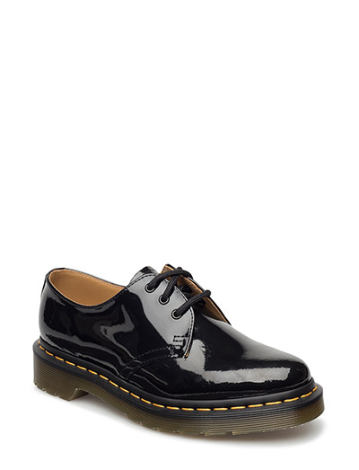 1461 Black Patent Lamper - laced shoes - black