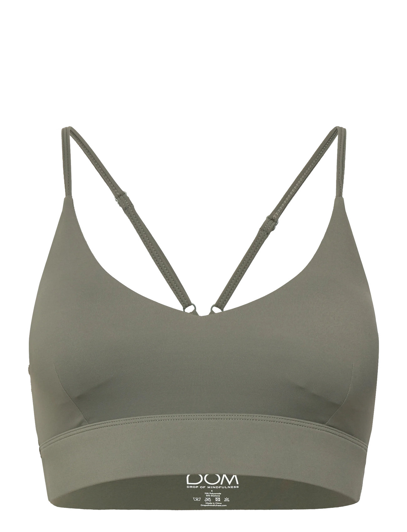 DROP OF MINDFULNESS Ultimate Open Back BH Khaki - XS - Damen