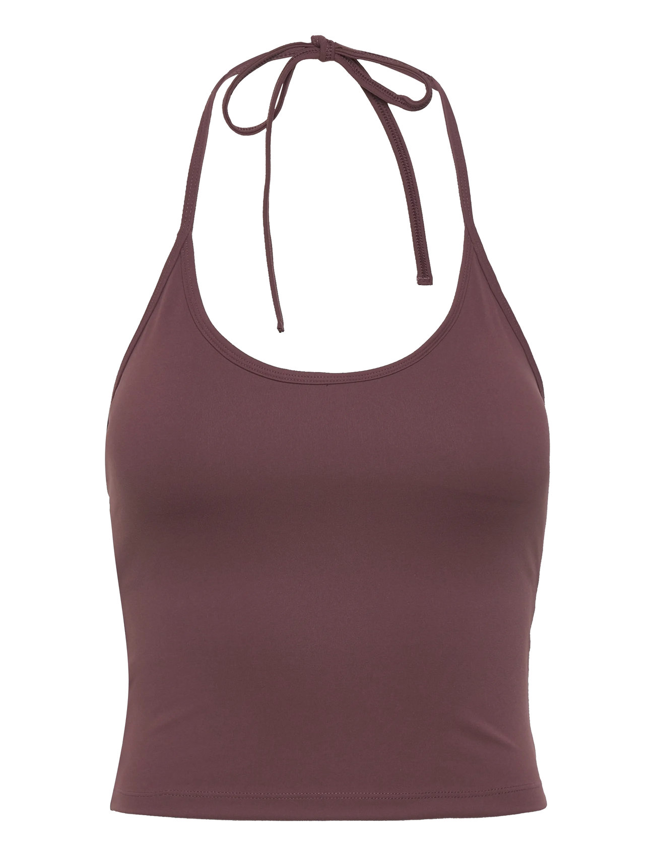 DROP OF MINDFULNESS Butter Soft Halterneck Oberteil Burgundy - XL - Damen