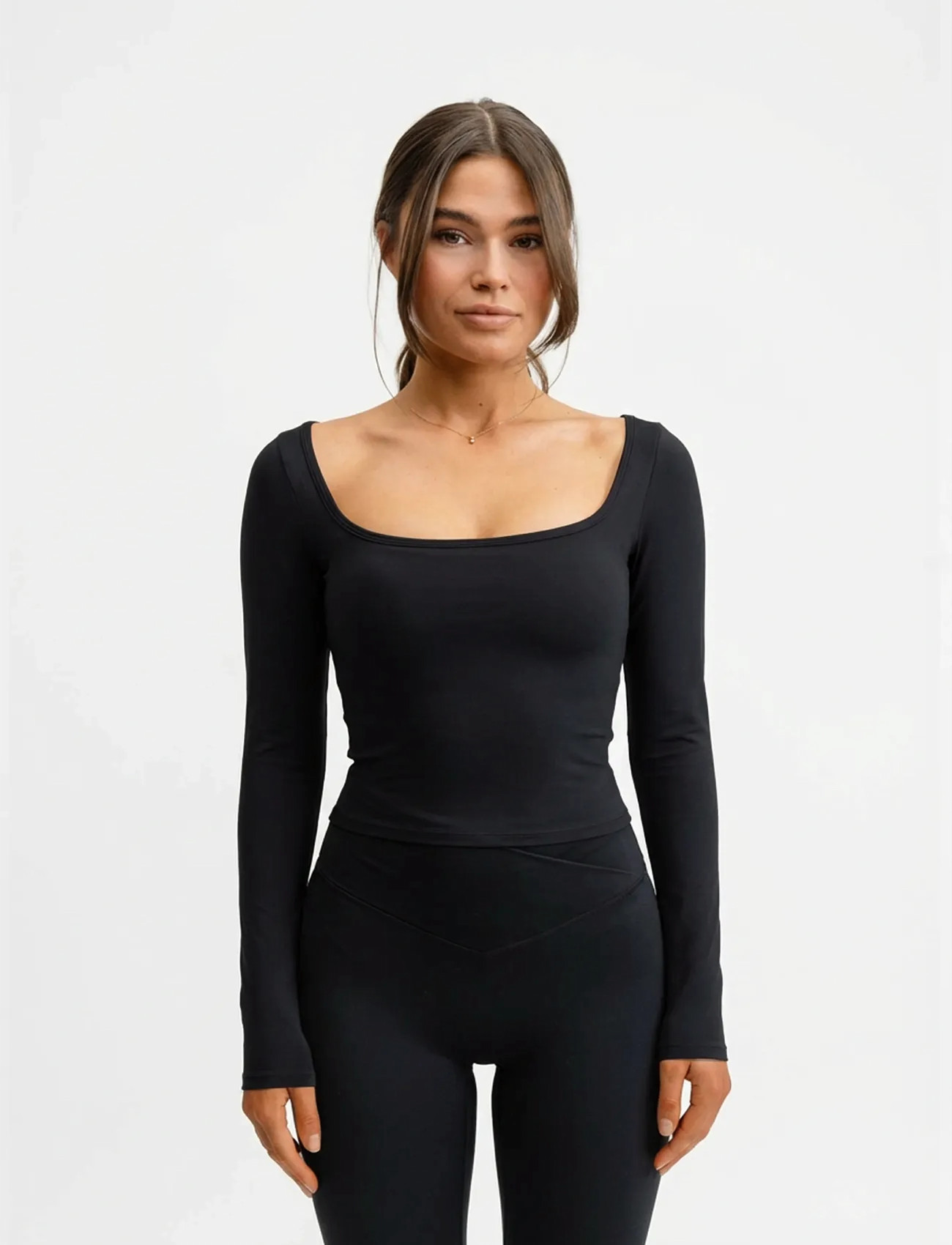 Drop of Mindfulness Butter Soft Long Sleeve Crop, XL, Grey, Sport Crop Overdele > Sport Long-sleeved Crop Overdele, Dame