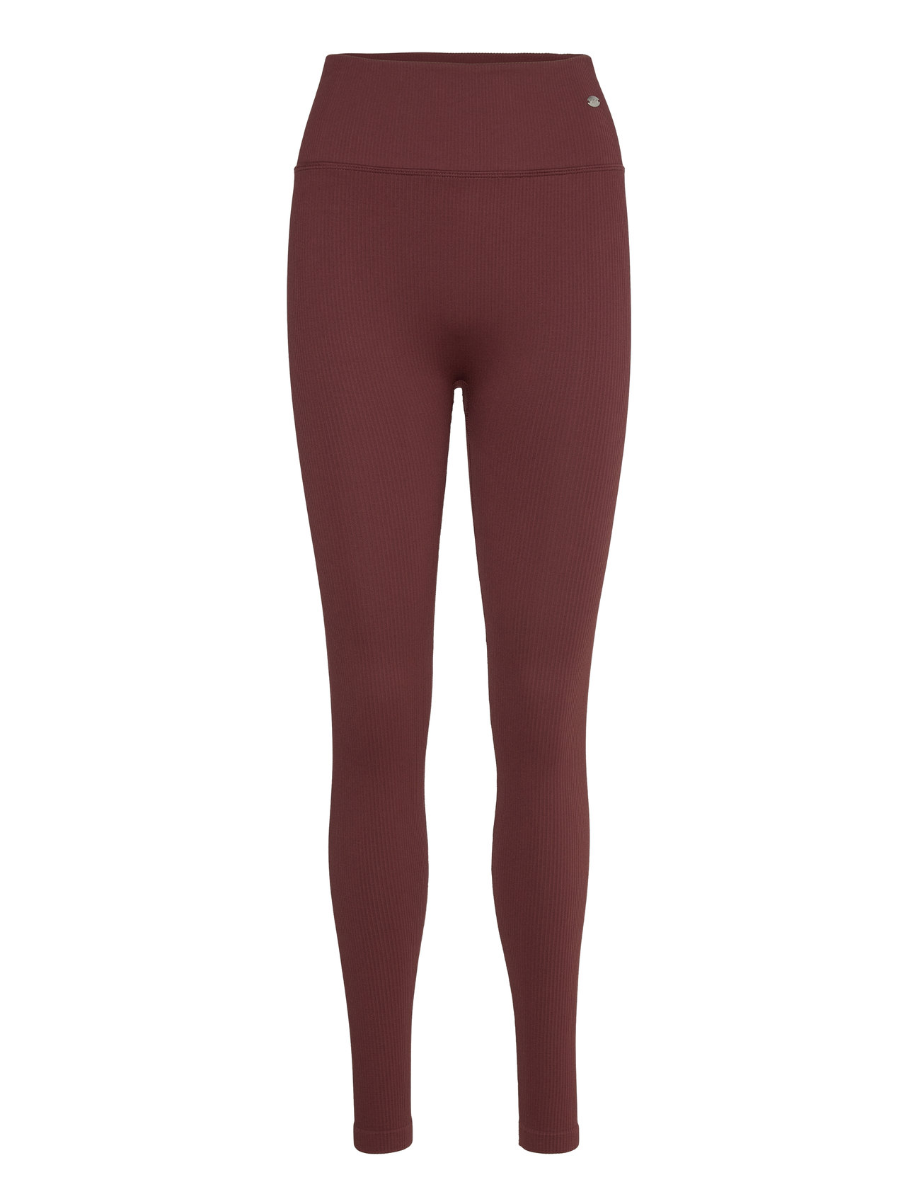 Drop Of Mindfulness Ribbed Seamless Tights Burgundy