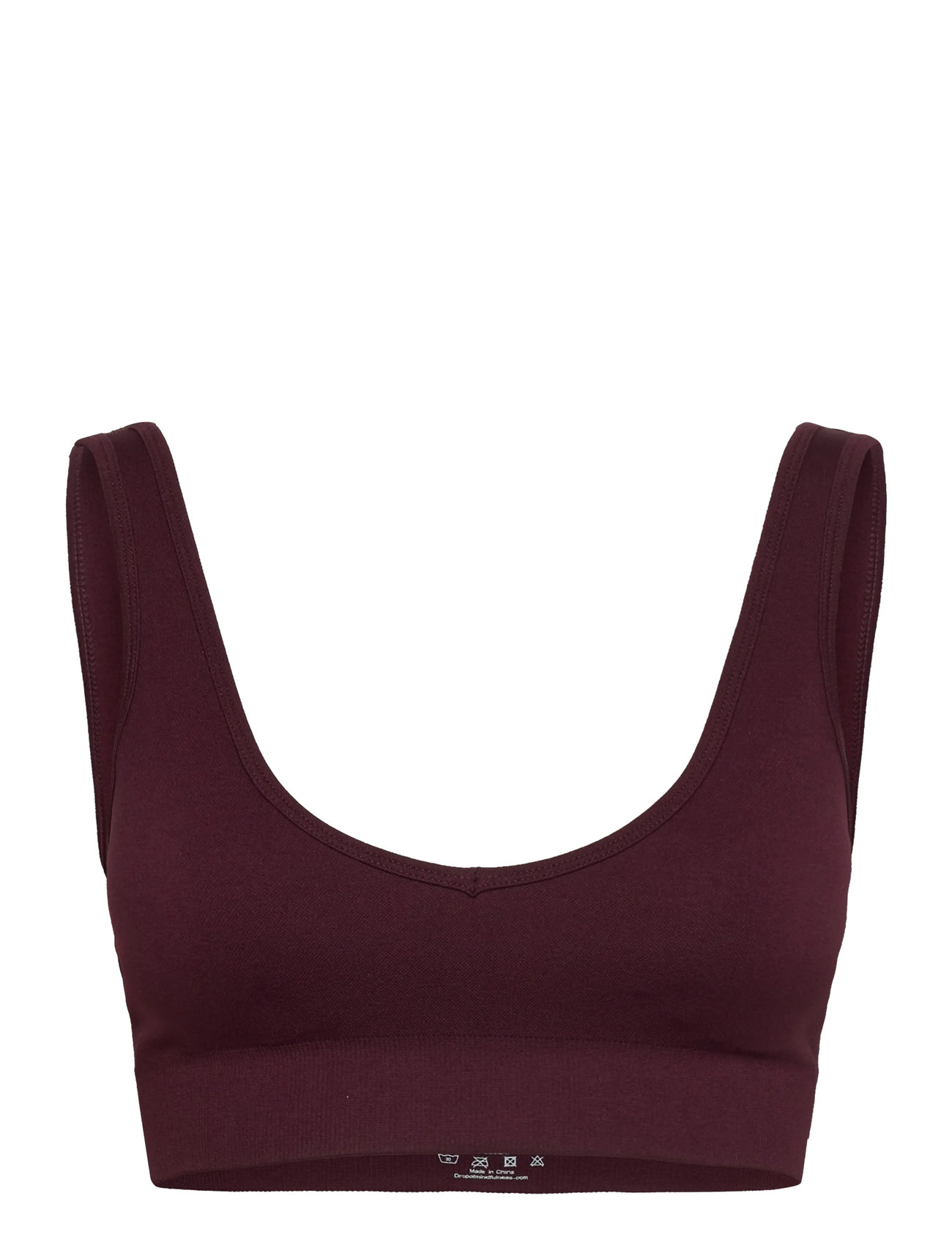 DROP OF MINDFULNESS Seamless Deep V BH Burgundy - XL - Damen