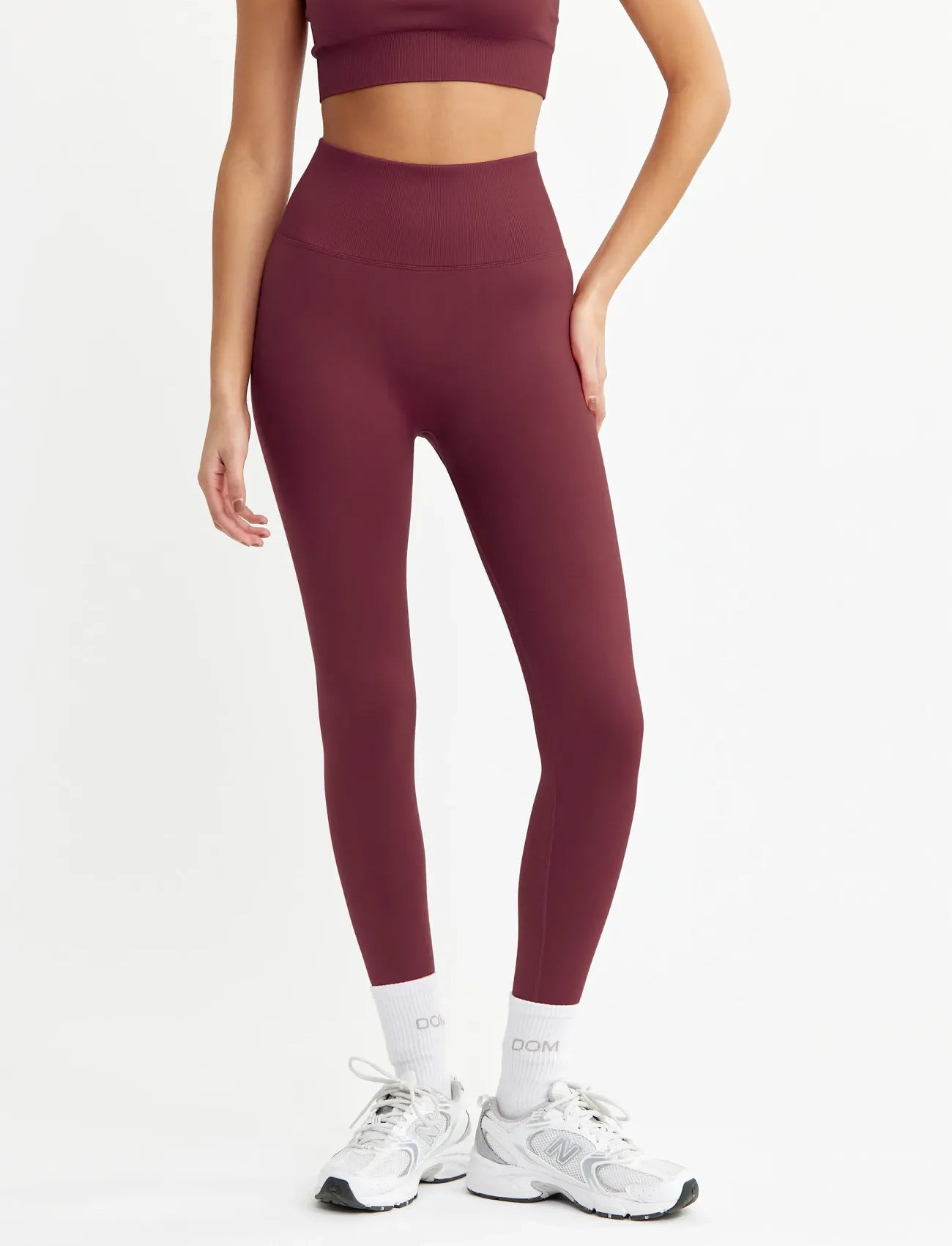 Drop of Mindfulness Signature Seamless Tights, XS, Burgundy, Sport Tights > Sport Seamless Tights, Dame