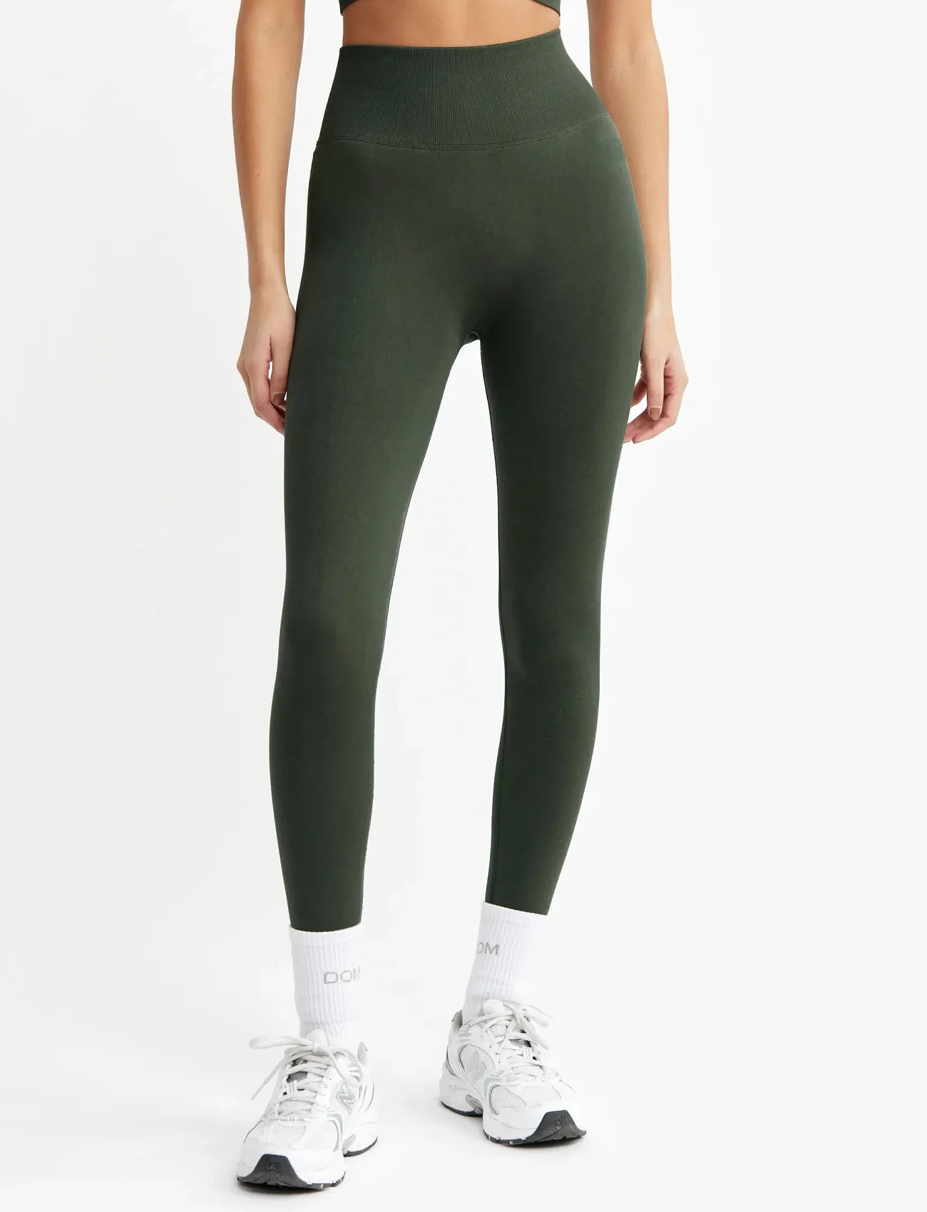 Drop of Mindfulness Signature Seamless Tights, XS, Khaki green, Sport Tights > Sport Seamless Tights, Dame