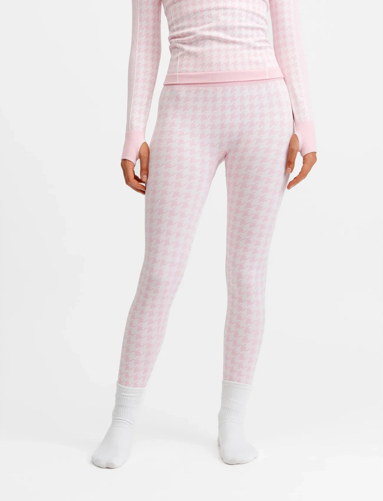 Drop of Mindfulness Seamless Base Layer Tights, XL, Pink, Sport Tights > Sport Seamless Tights, Dame
