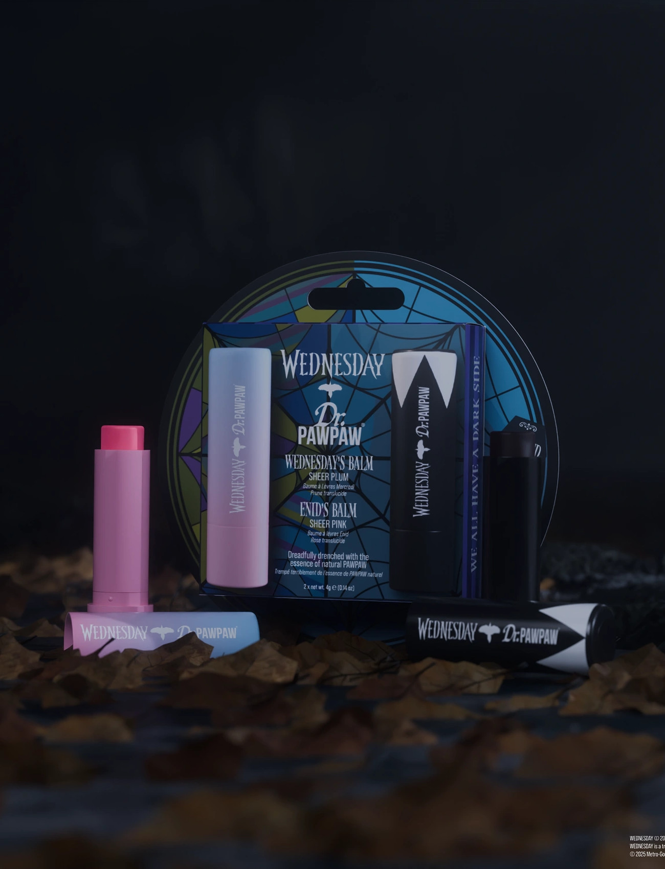 Dr.PawPaw Dr.pawpaw Wednesday Ophelia Hall Duo - Wednesday & Enid Balms, 8 G, Pink, Lip Care > Lip Balm, Dame