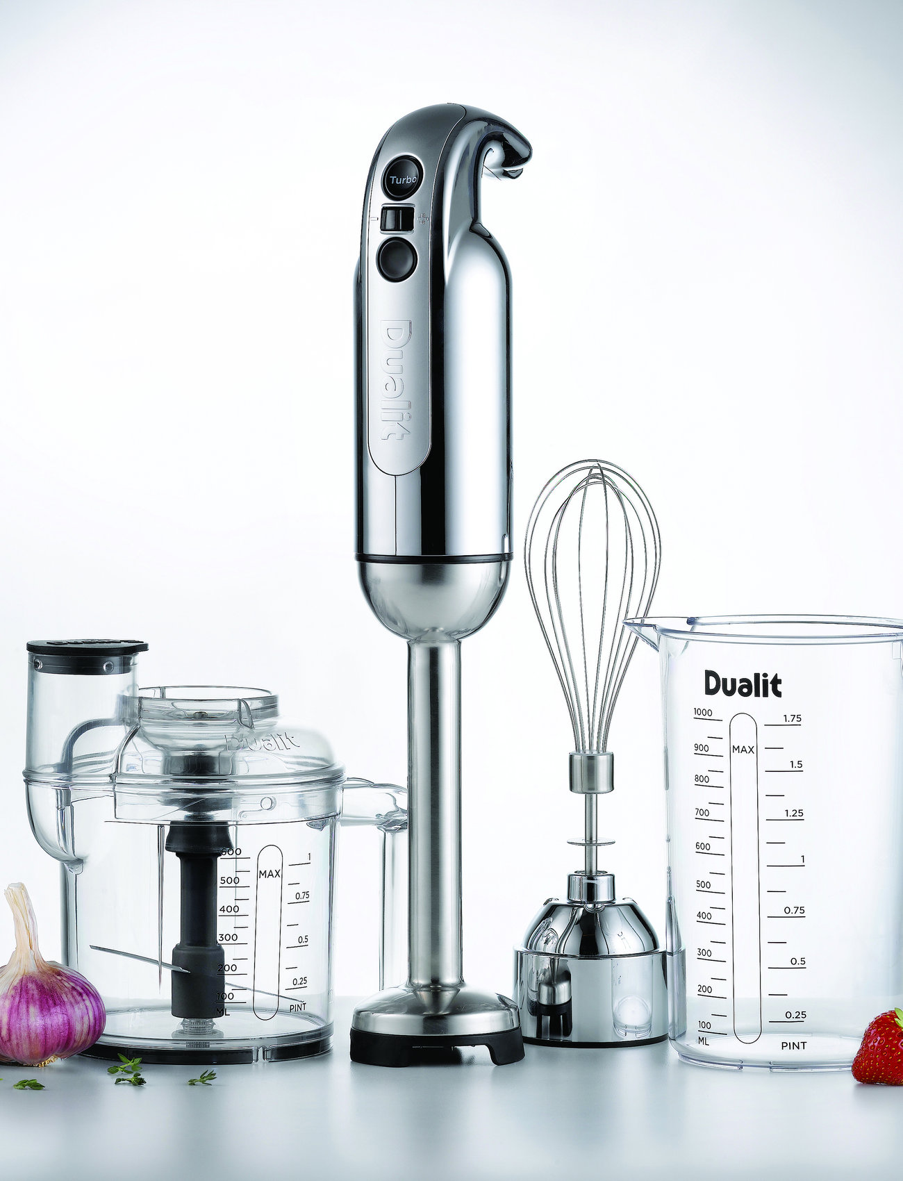 Dualit Handblender, 700 W, Silver, Køkkenmaskiner > Stavblendere, Unisex