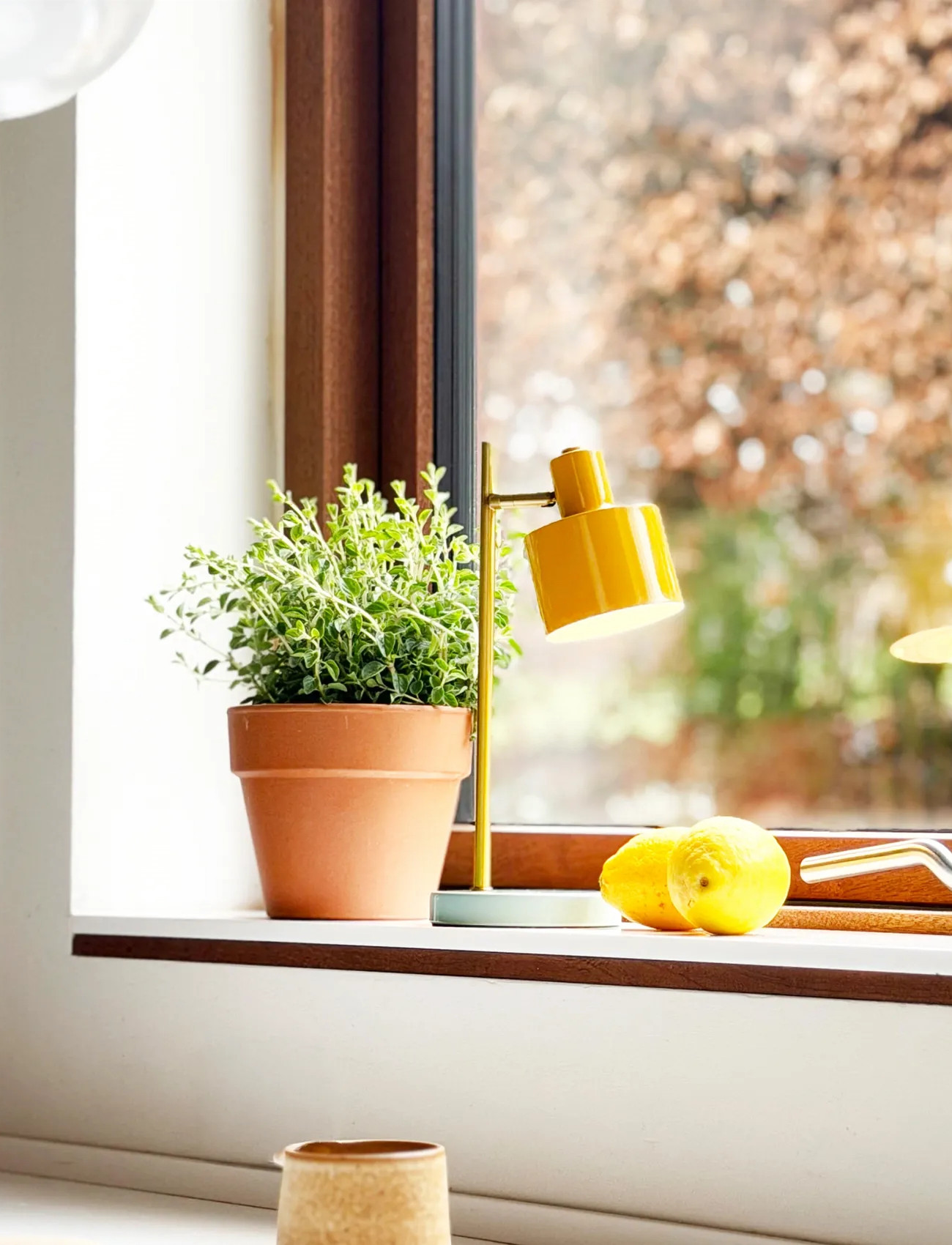 Dyberg Larsen Ocean Mini Led Portable Karry/ Messing/ Turkis Bordlampe, One Size, Yellow, Lamper > Bordlamper, Unisex