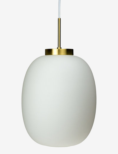 DL39 Opal pendant with suspension - lustras - brass canopy