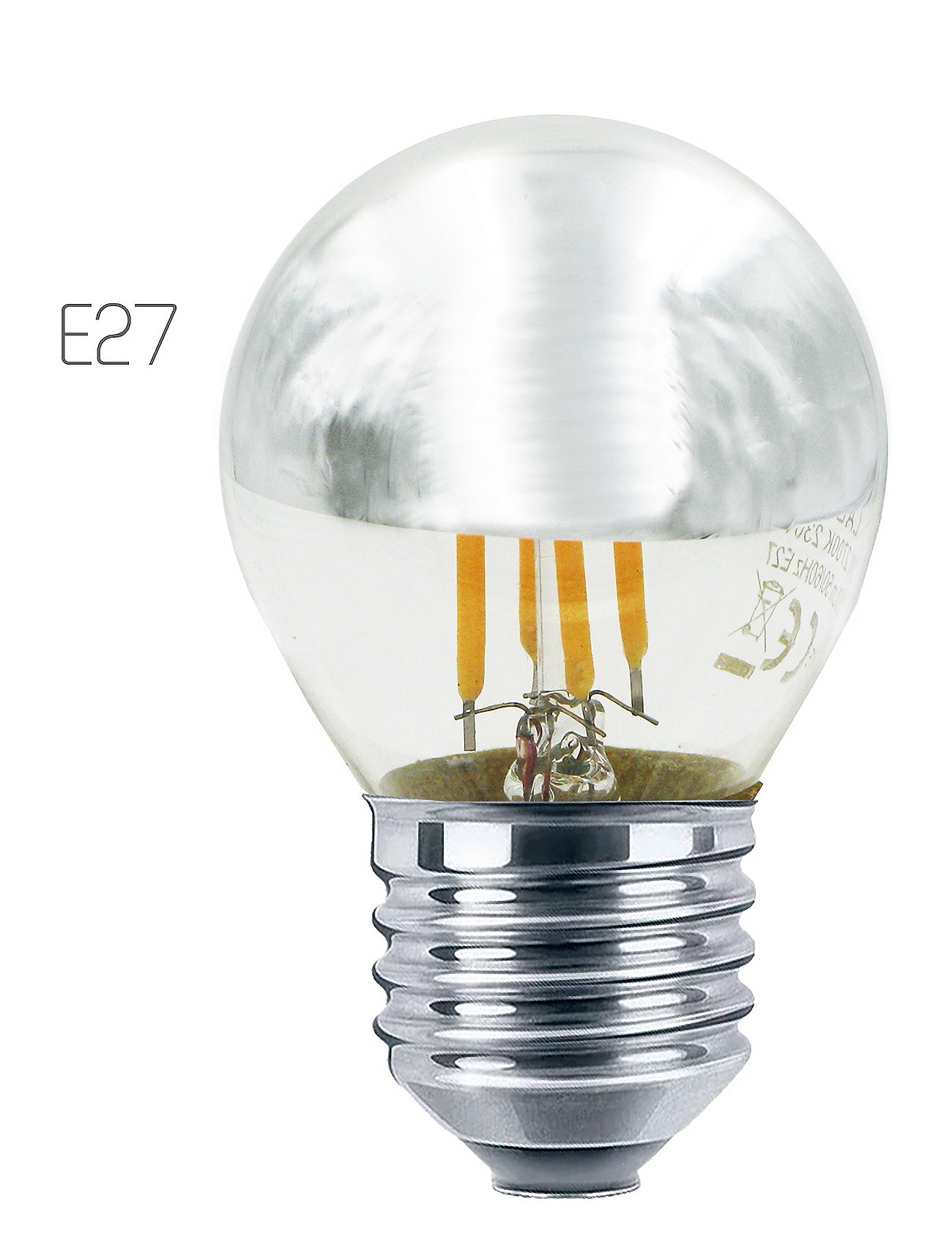 Laes Led Filament G45 E27 827 250Lm Krom Topspejl Home Lighting Lighting Bulbs Silver E3light