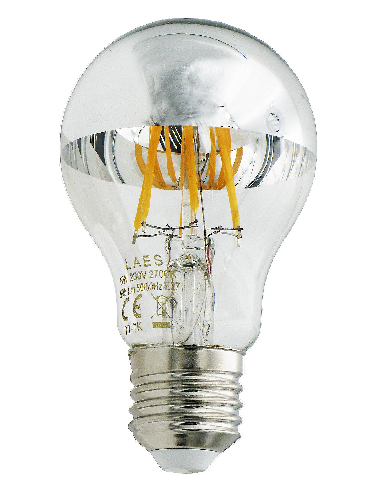 Laes Led Filament A60 E27 827 595Lm Krom Topspejl Home Lighting Lighting Bulbs Silver E3light