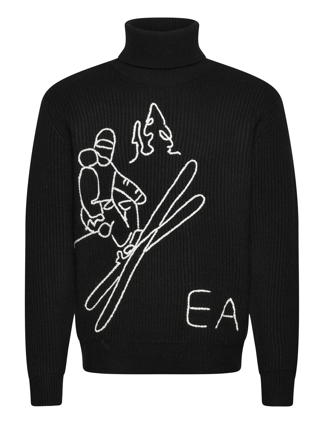 EA7 Pullover, XXL, Black, Strik > Rullekraves, Herre
