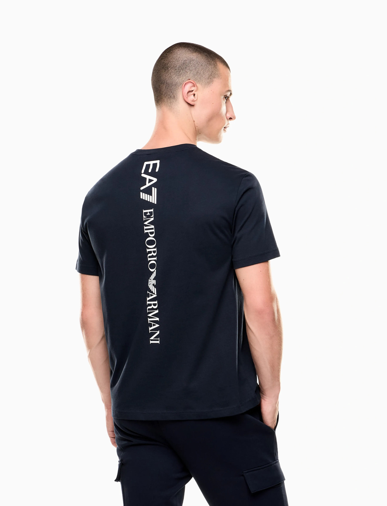 EA7 T-Shirt, L, Navy, T-Shirts > Kortærmede, Herre