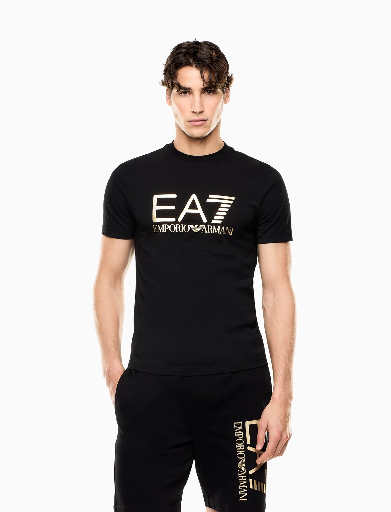 EA7 T-Shirt, S, Black, T-Shirts > Kortærmede, Herre