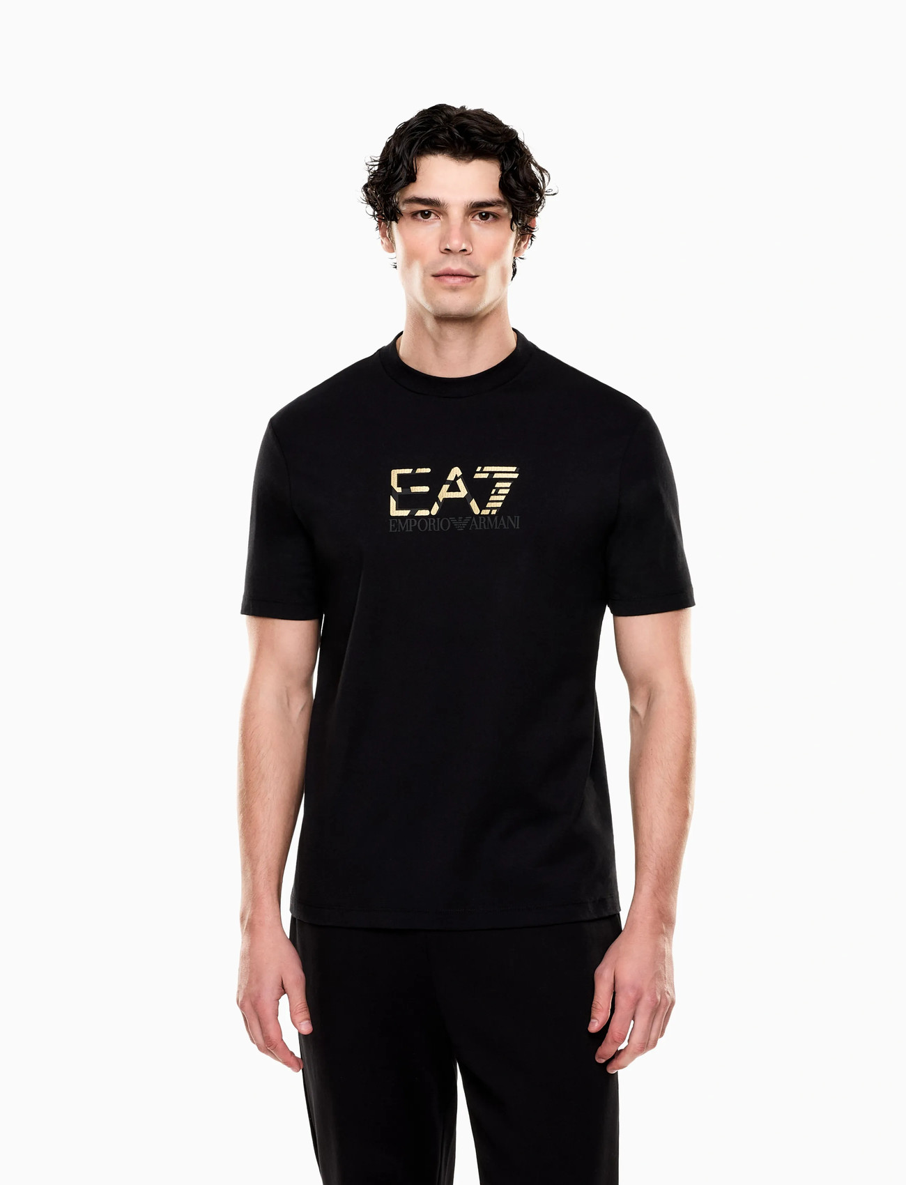 EA7 T-Shirt, L, Black, T-Shirts > Kortærmede, Herre