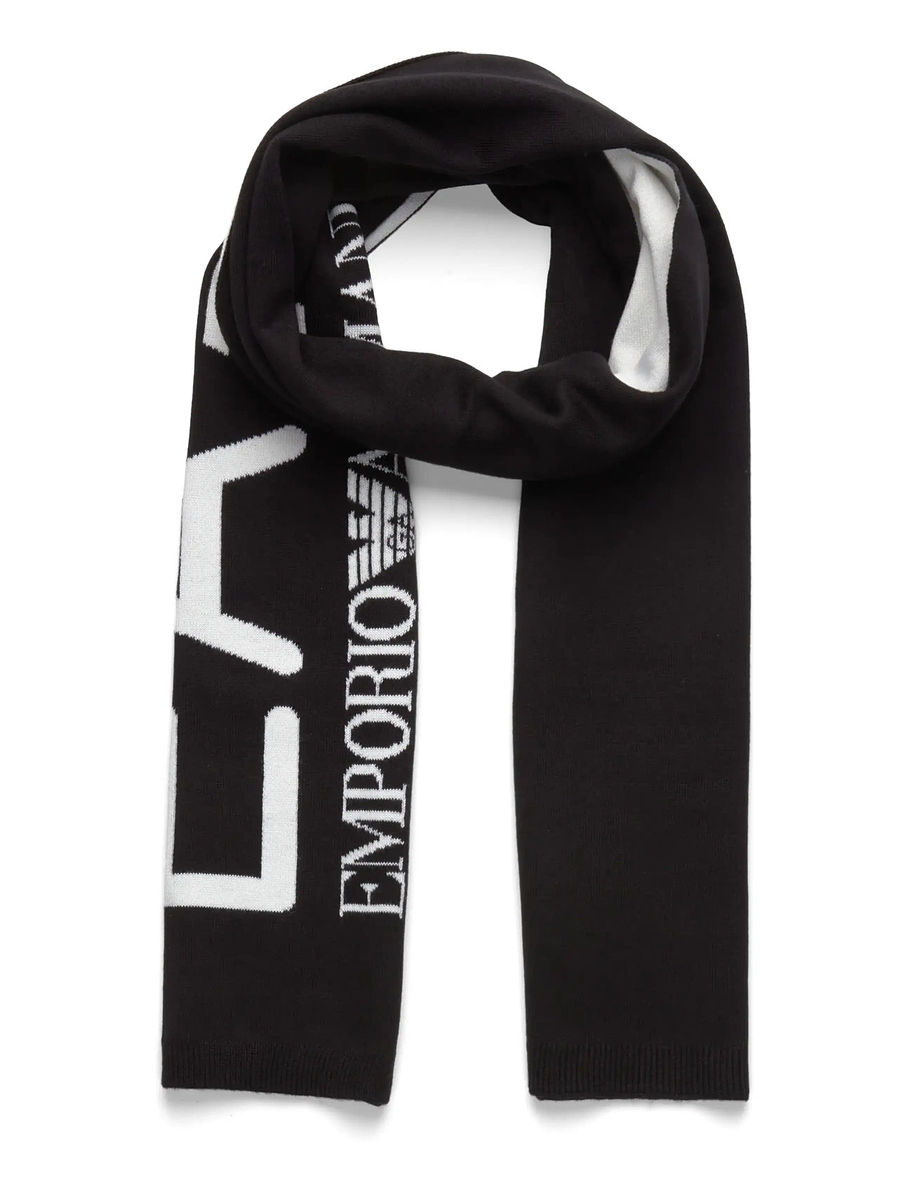 EA7 Scarf, M, Black, Tørklæder > Vintertørklæder, Herre