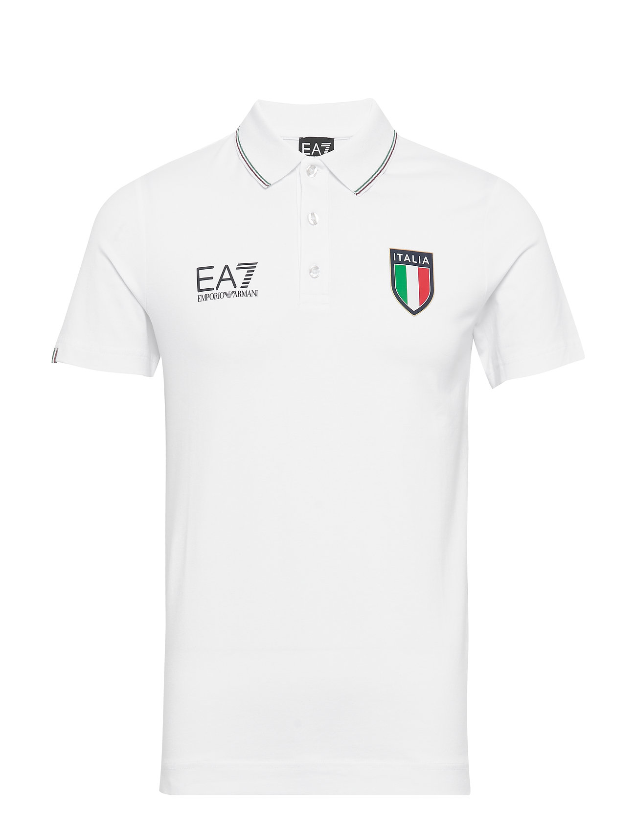 white ea7 polo