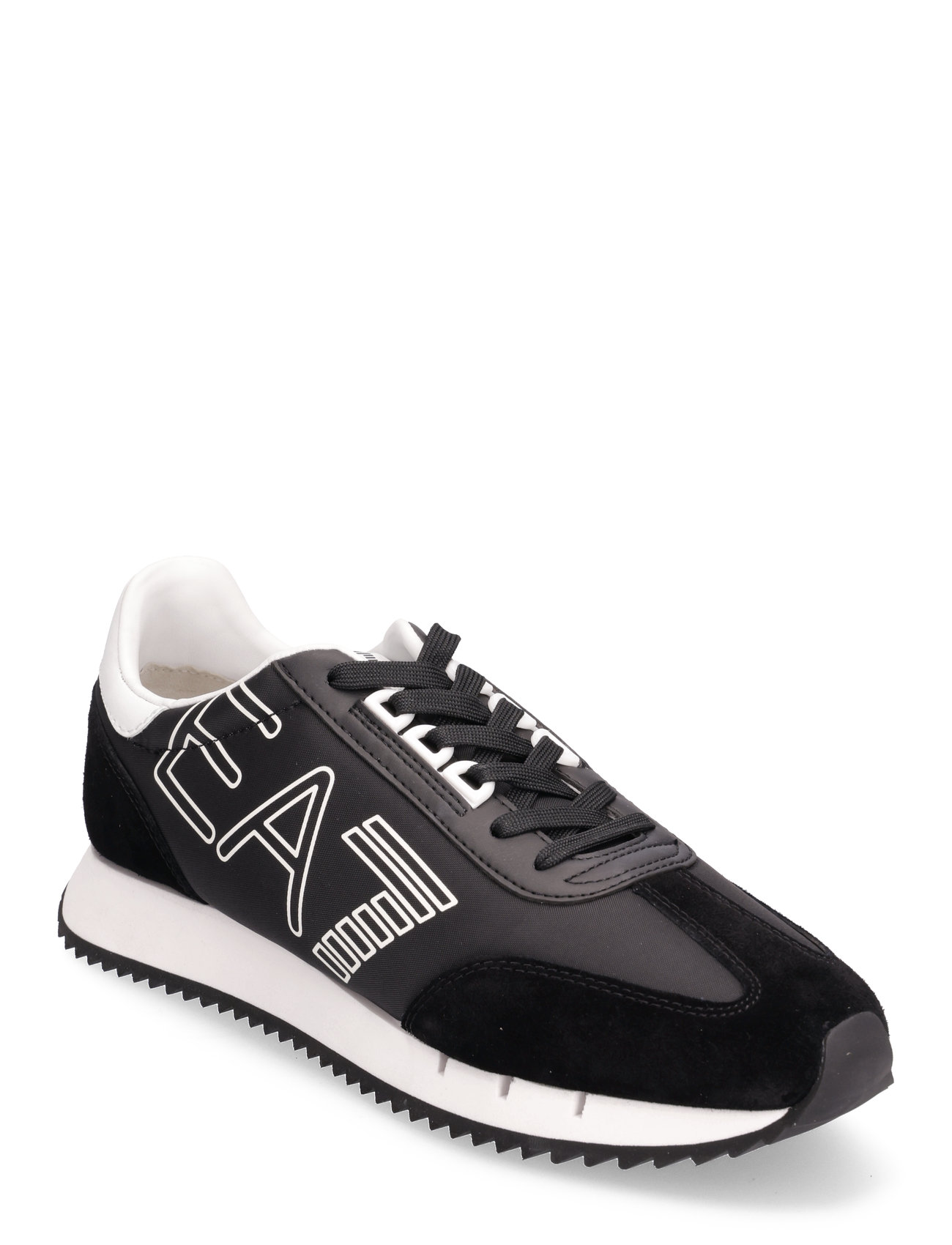 EA7 Black & White Lace Up Sneakers Men | Plutosport