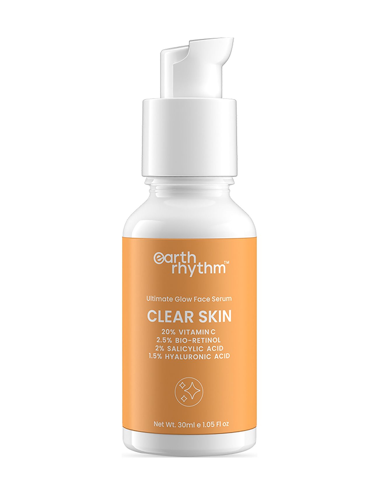 Clear Skin Serum - Vitamin C Bio-Retinol Salicylic Acid & Hyaluronic Acid Serum Ansigtspleje Nude Earth Rhythm
