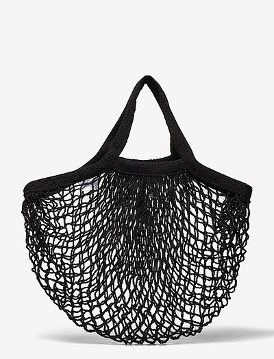 Lilje SMALL MESH BAG -BLACK - iepirkimu maisiņi - black