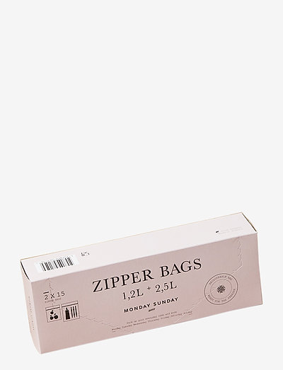 Luna Zipper Bags Large - uzkodas un pārtikas piederumi - clear