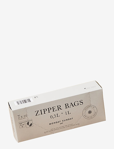 Luna Zipper Bags Small - uzkodas un pārtikas piederumi - clear
