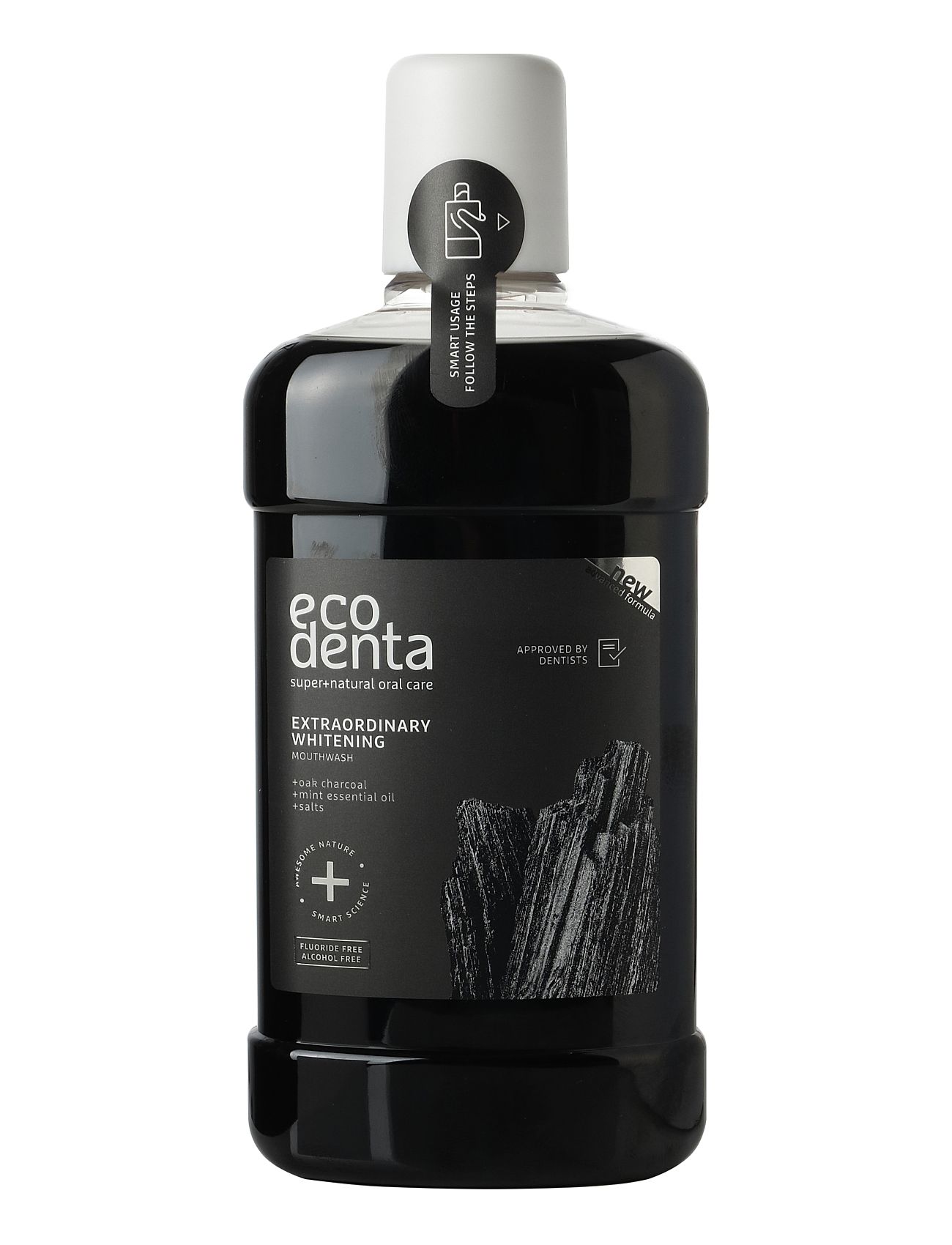 Ecodenta Extraordinary Whitening Charcoal Mouthwash 500 Ml Beauty Women Home Oral Hygiene Mouth Wash Nude Ecodenta