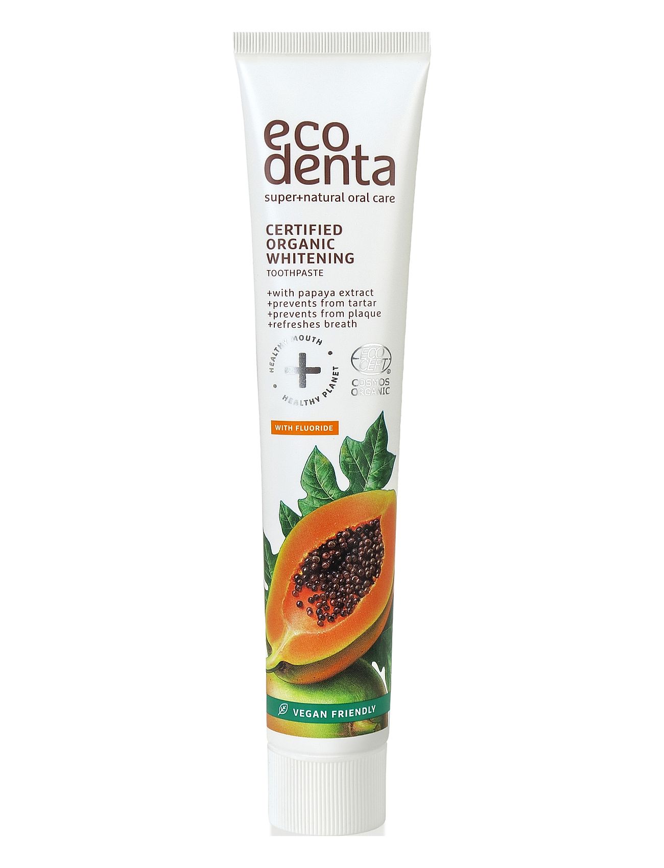 Ecodenta Certified Organic Whitening Toothpaste With Papaya Ectract 75 Ml Beauty Women Home Oral Hygiene Toothpaste Nude Ecodenta
