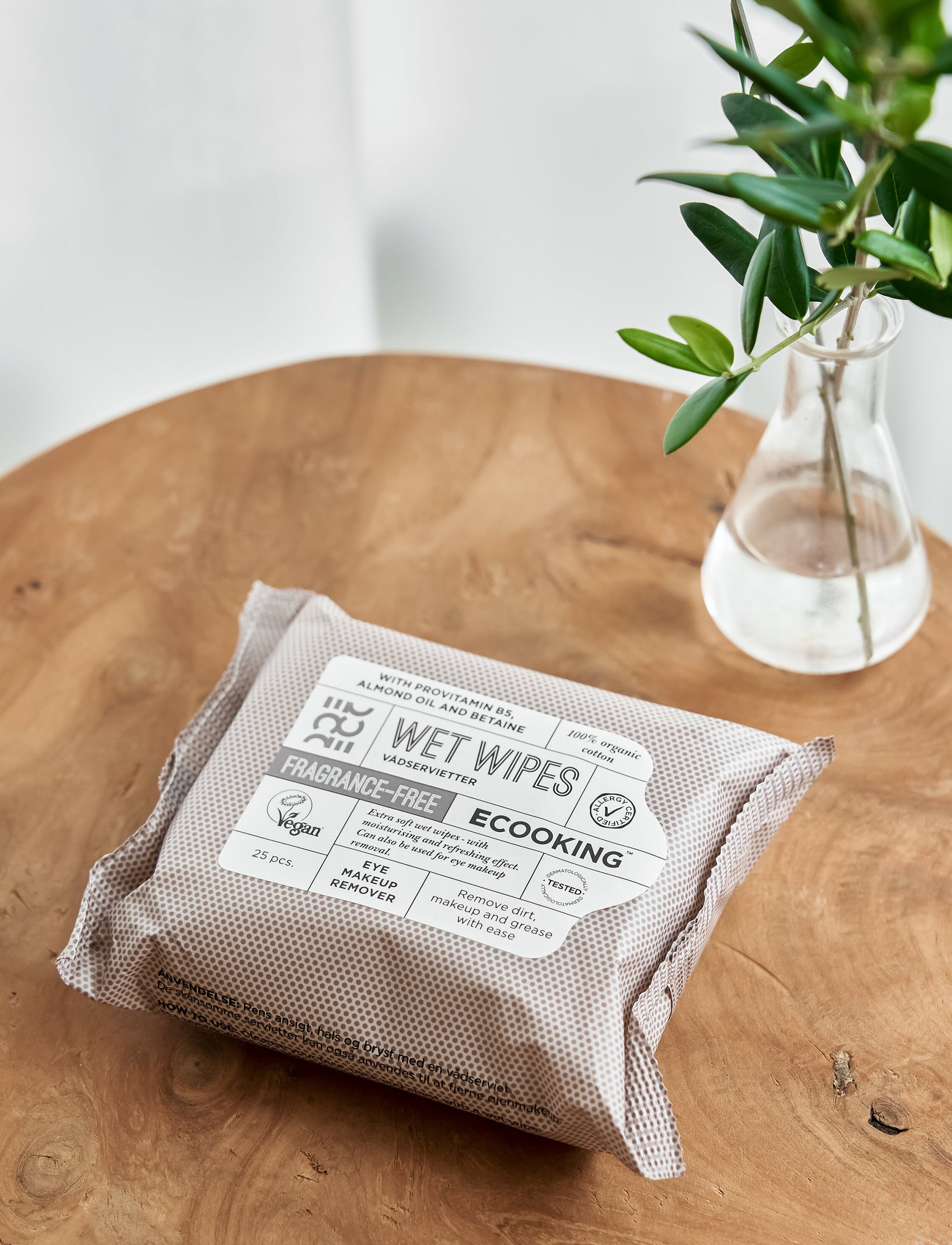 ECOOKING Wet Wipes Fragrance Free, 25 pcs, Nude, Rengøringsmidler > Ansigtsservietter, Dame