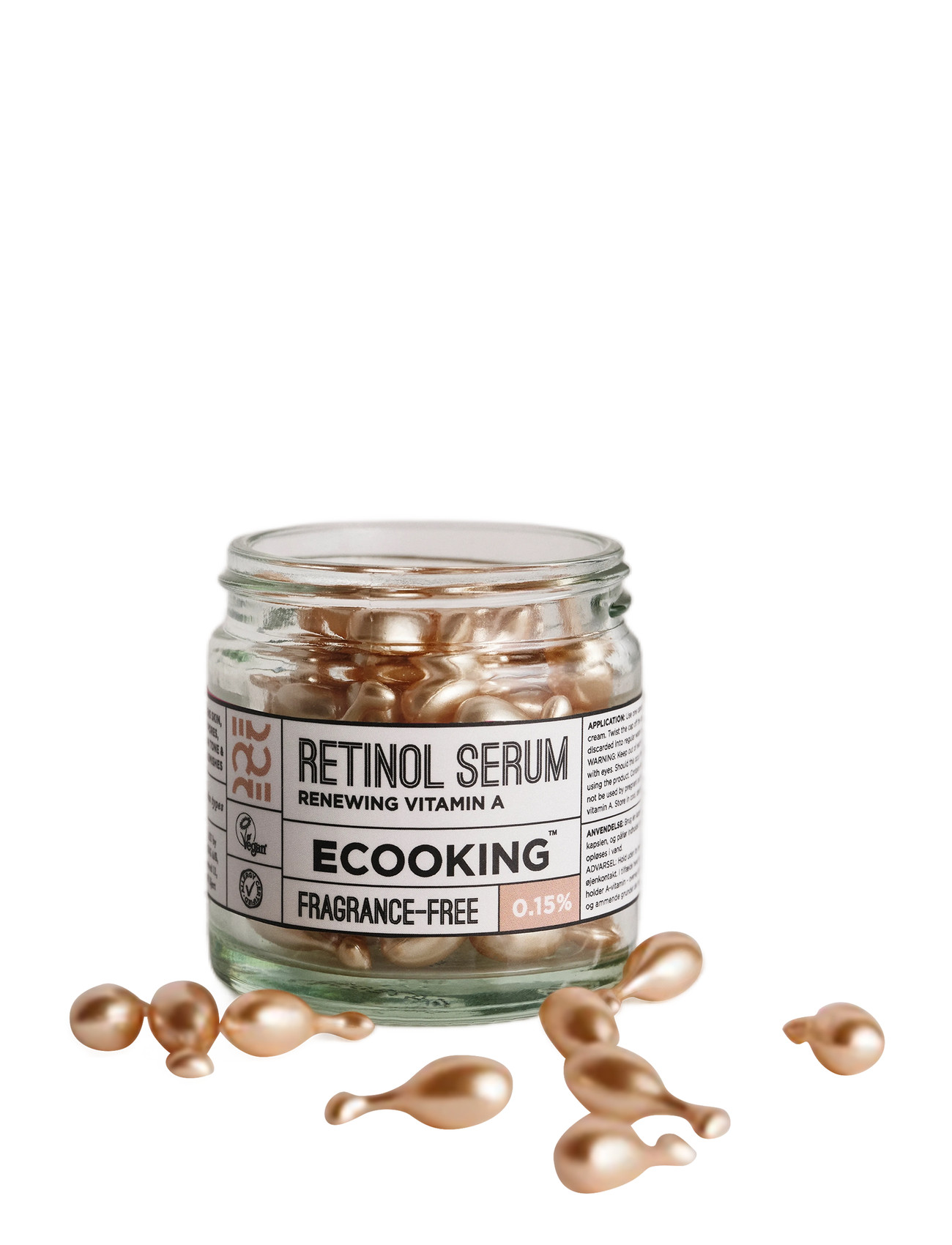 ECOOKING Ecooking Retinol Serum 0,15% - Capsules - 60 Pcs, 60 PCS, Nude, Ansigt > Serum, Dame