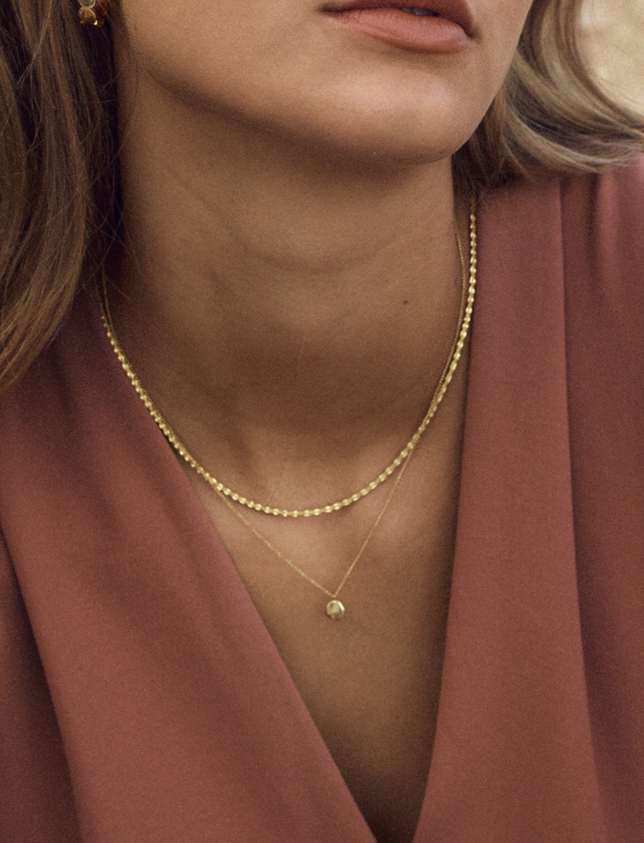 Edblad Tinsel Thin Necklace, One Size, Gold, Halskæder > Kædehalskæder, Dame