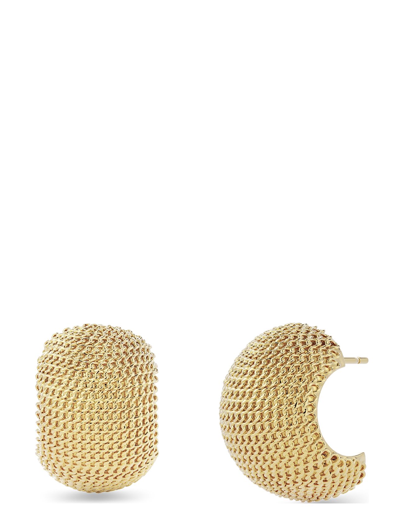 Amarillo Creoles L Gold Accessories Jewellery Earrings Hoops Gold Edblad