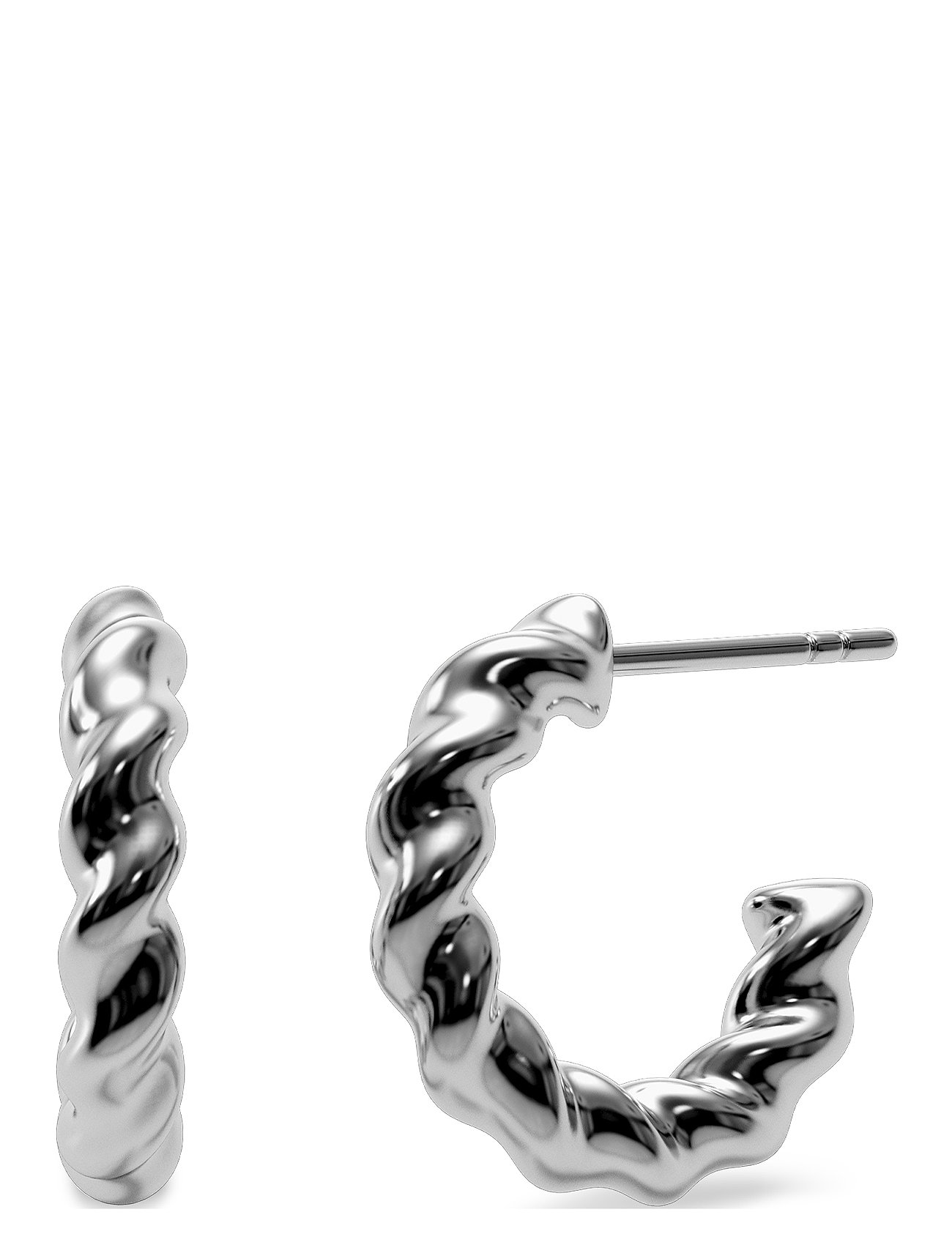 Indio Creoles L Steel Accessories Jewellery Earrings Hoops Silver Edblad
