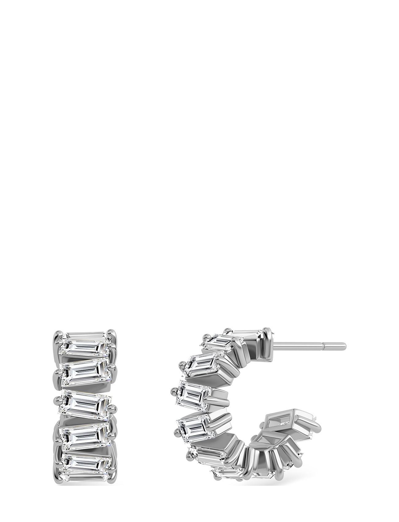 Rey Creoles Steel Accessories Jewellery Earrings Hoops Silver Edblad