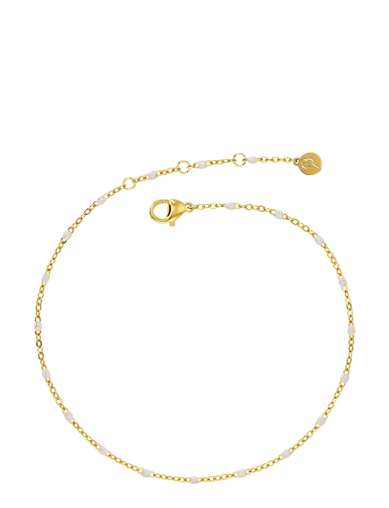 Edblad Perlina Chain Anklet White Gold Guld