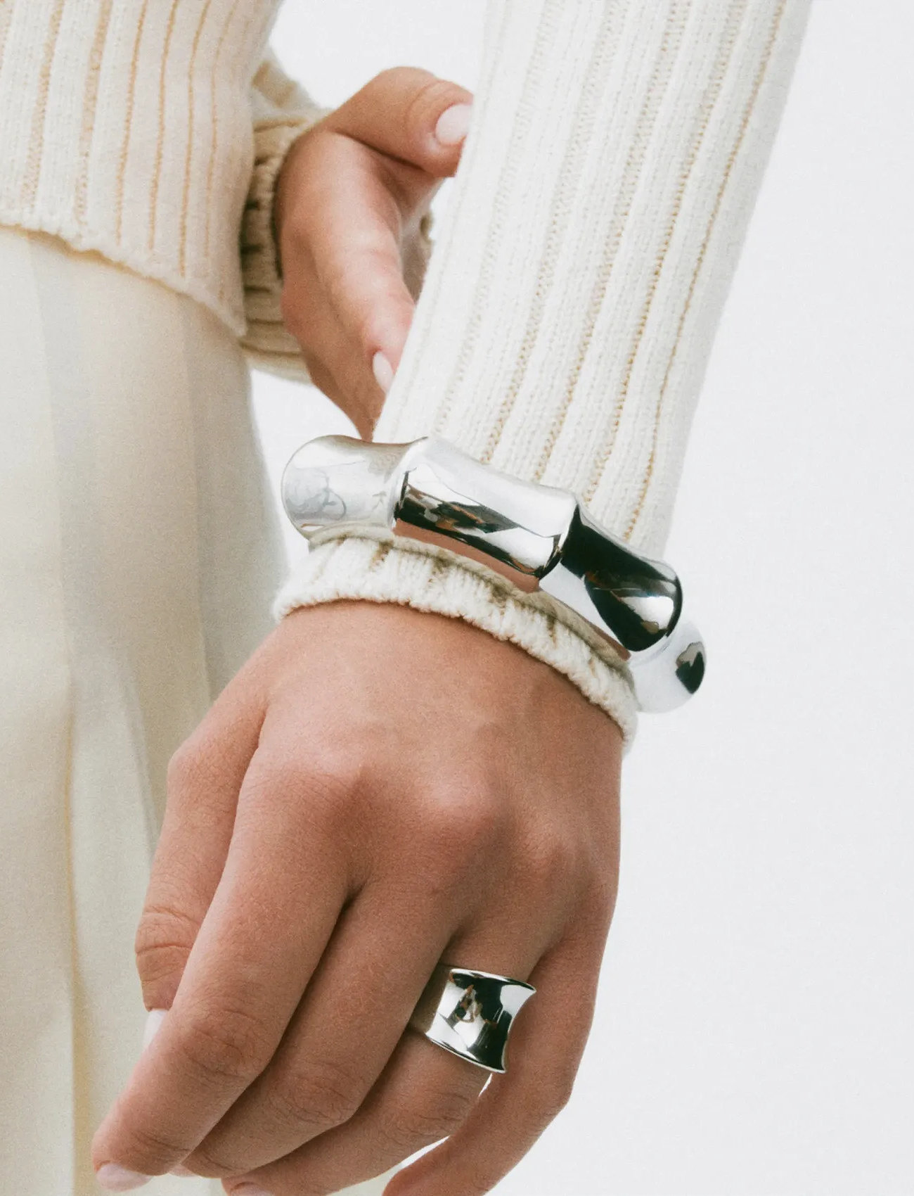 Edblad Cane Bangle Steel, S, Silver, Armbånd > Armringe, Dame