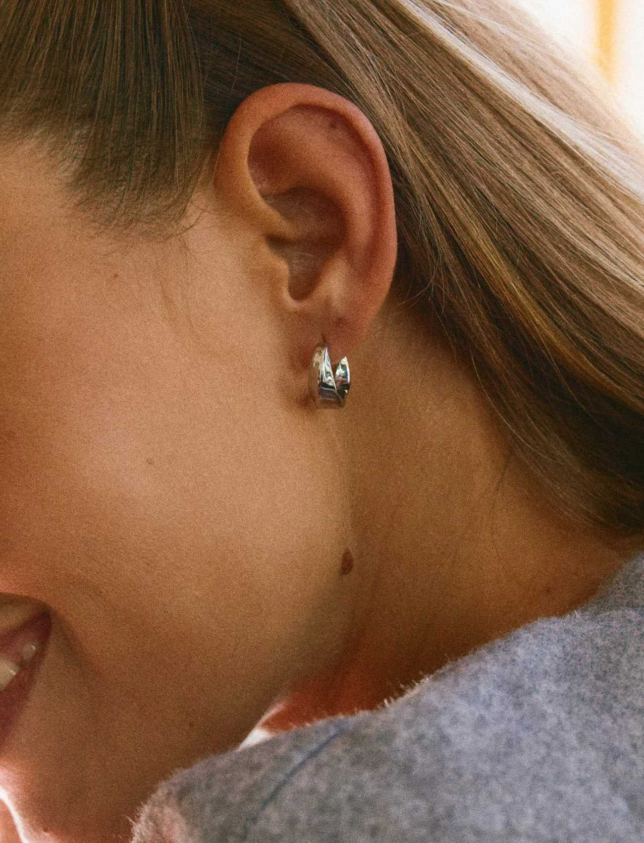 Edblad Helix Hoops S Steel, One Size, Silver, Øreringe > Creoler, Dame